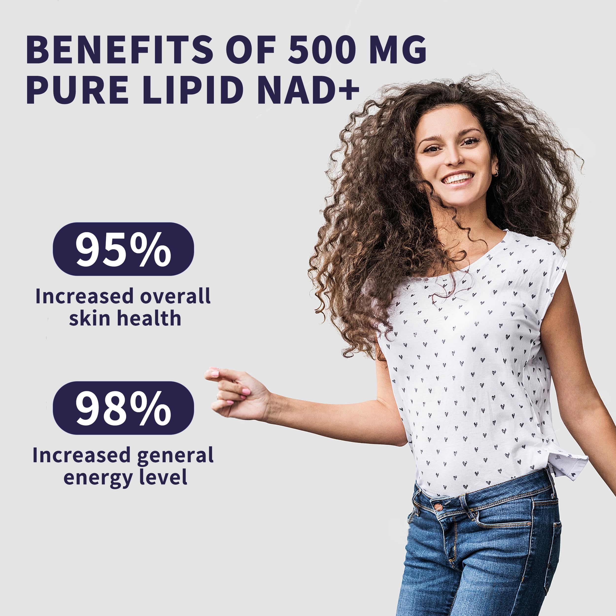 Women's NAD Liquid Supplement, Pure 500mg Liposomal NAD - Cell Regeneration，Energy Support, Vegan,Sugar Free，Additives Free HudetexAu supplements