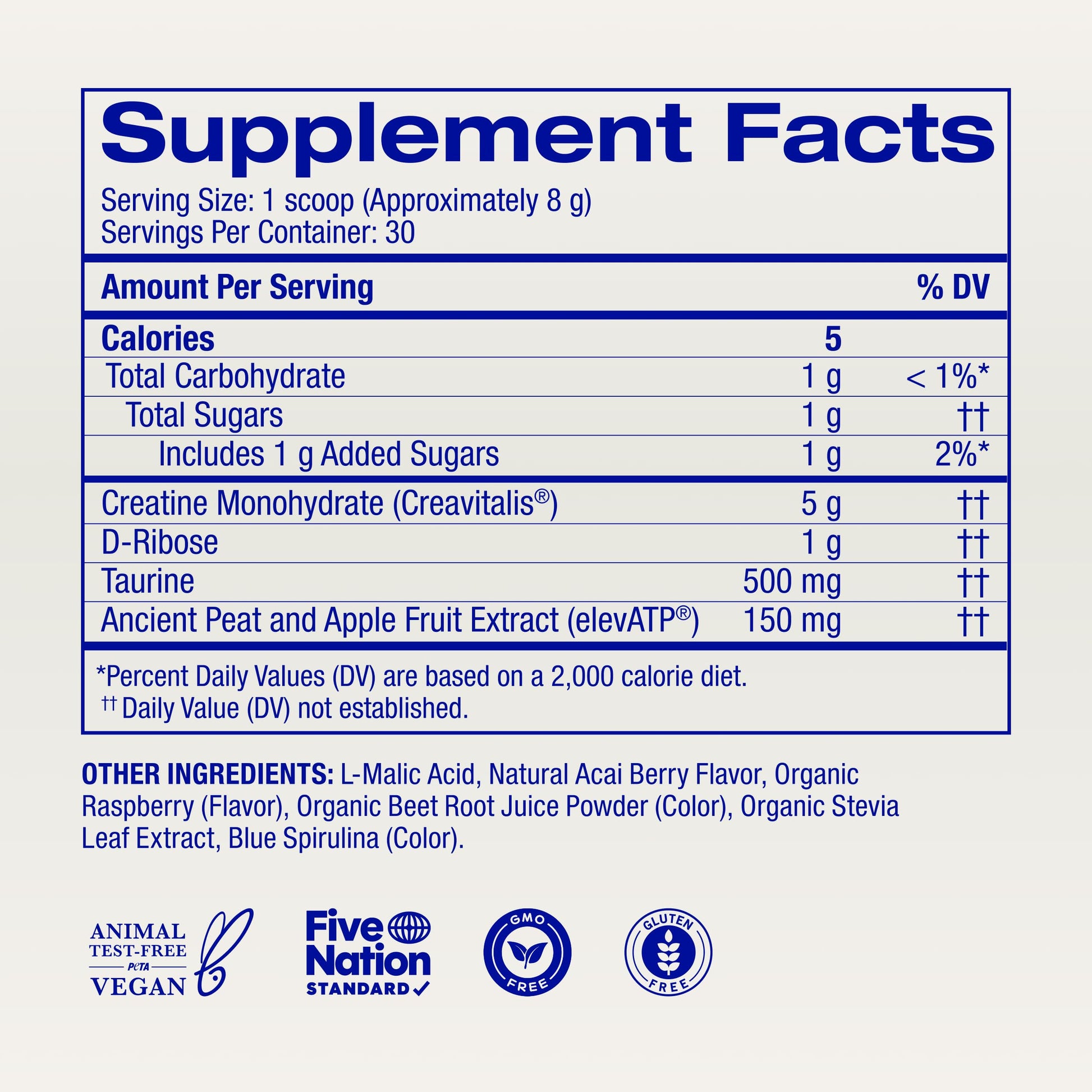Ora Organic Creatine Monohydrate Powder - German-Sourced Creavitalis for Strength, elevATP for Energy, D-Ribose & Taurine for Recovery - Creatine for Women & Men - Acai Berry Flavor, 30 Servings Ora OrganicAu supplements