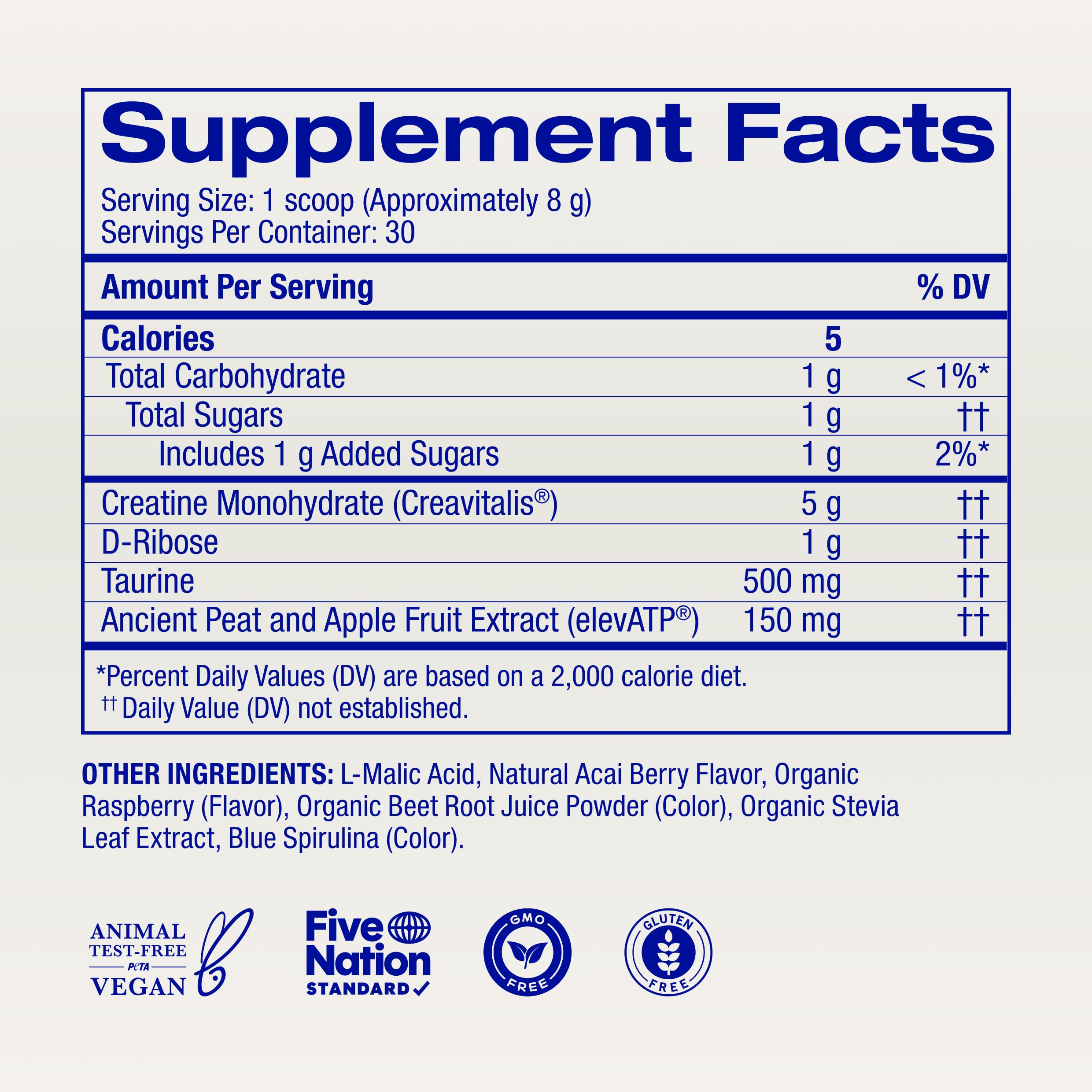 Ora Organic Creatine Monohydrate Powder - German-Sourced Creavitalis for Strength, elevATP for Energy, D-Ribose & Taurine for Recovery - Creatine for Women & Men - Acai Berry Flavor, 30 Servings Ora OrganicAu supplements