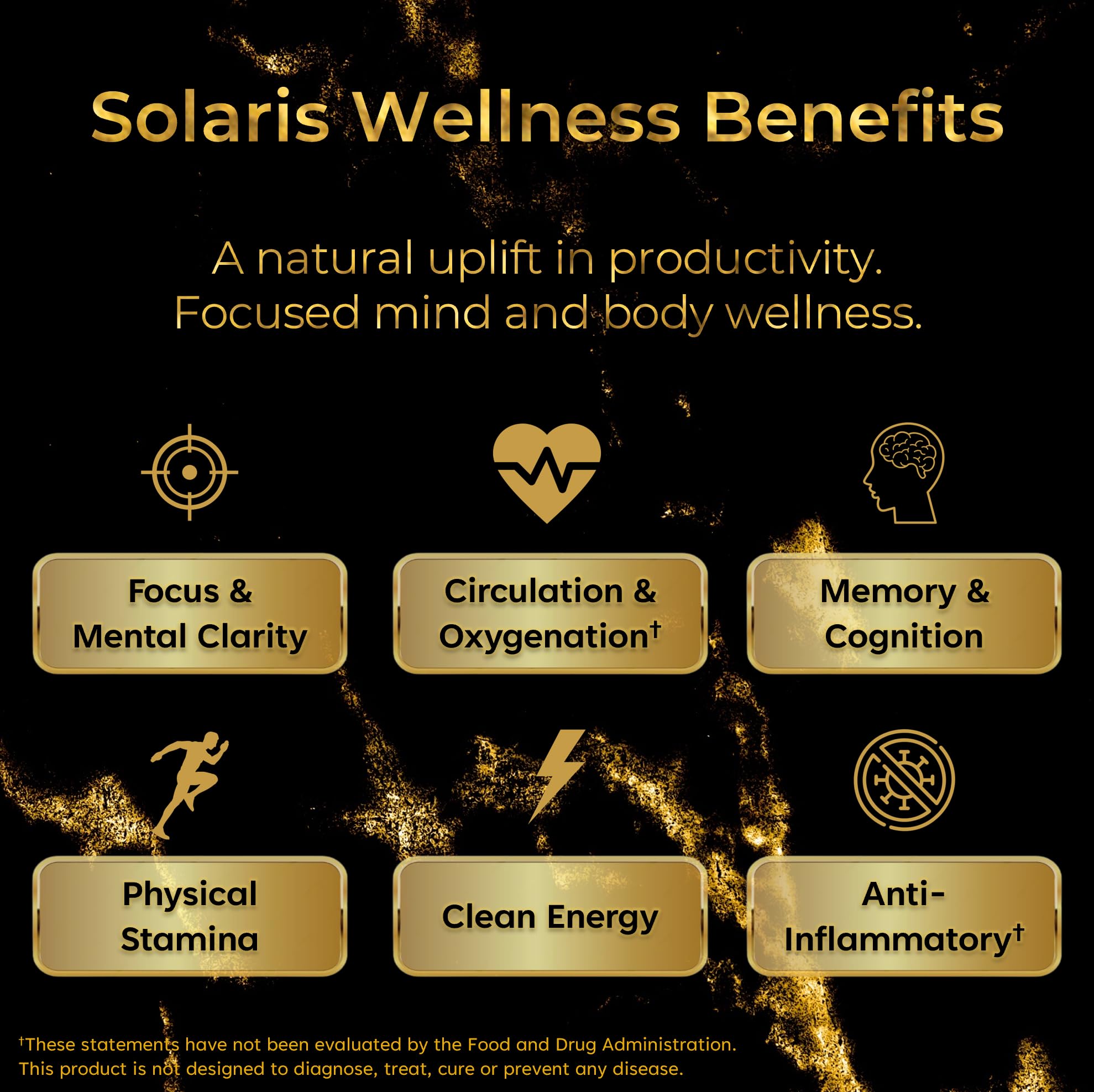 Solaris Mushroom Productivity Wellness Shots | Focus, Circulation, Memory | 4000mg of Cordyceps & Lion's Mane | Citicoline, L-Theanine, Vitamin B6/B12 | Coffee Alternative (6-Pack) Solaris ExtractsAu supplements