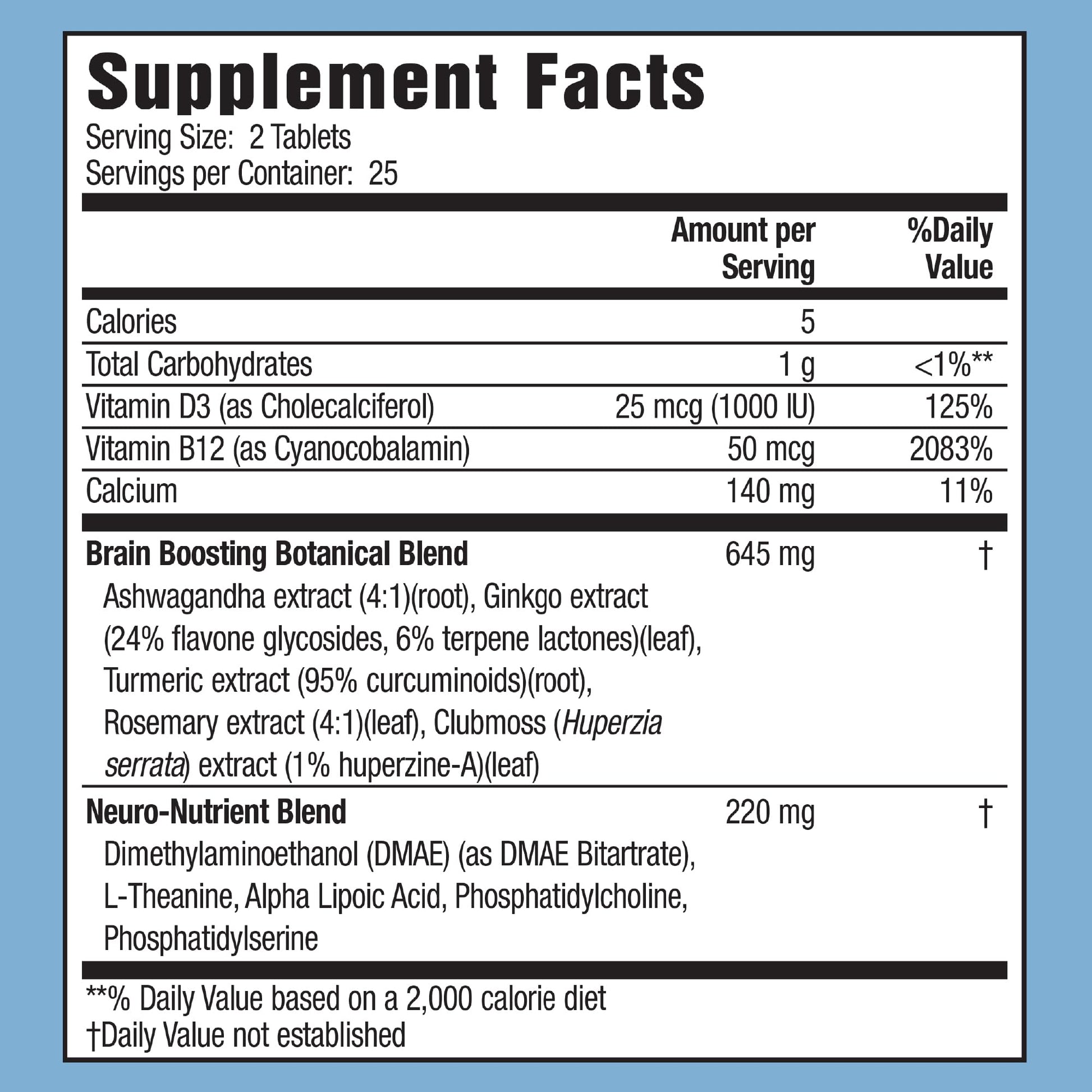 Applied Nutrition Healthy Brain All-Day Focus - 50 Tablets - Powerful 3-in-1 Brain Booster with Turmeric Extract - 25 Servings Applied NutritionAu supplements
