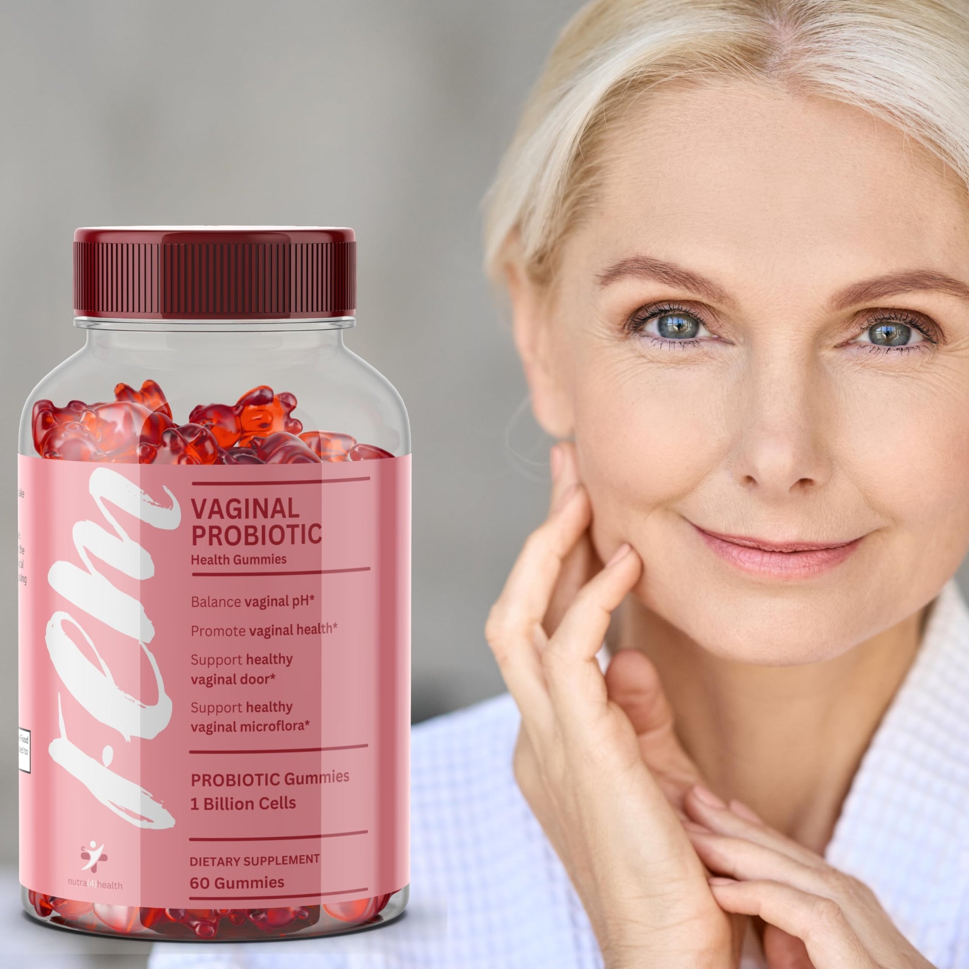 FEM Vaginal Probiotic Gummies for Women - Promotes pH Balance, Healthy Vaginal Odor & Urinary nutra4healthAu supplements