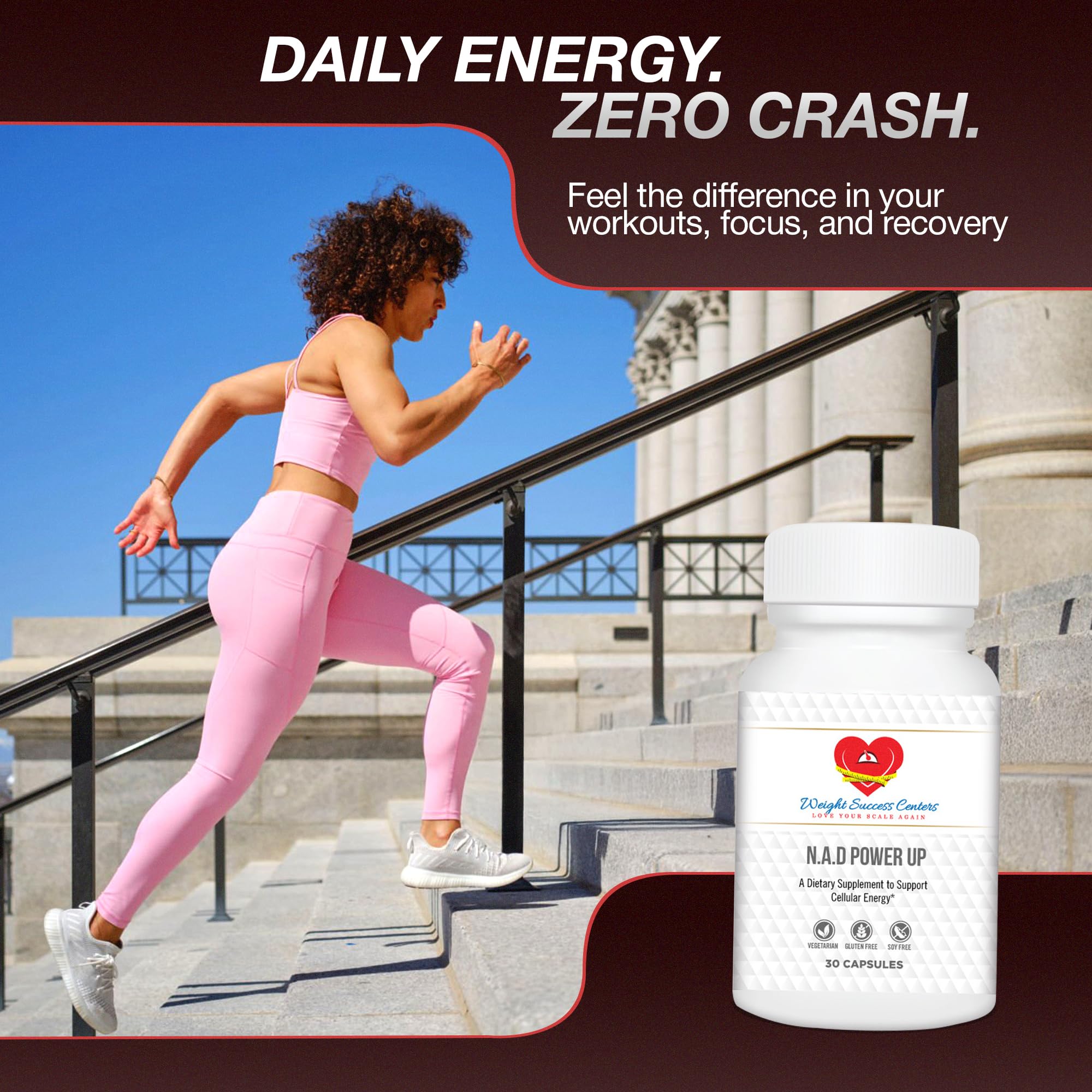 Weight Success Centers NAD+ Power Up Liposomal NAD+ Supplement – High Potency for Cellular Energy & Healthy Aging – Vegan, Gluten-Free, Non-GMO – for Men & Women – 30-Day Supply Weight Success CentersAu supplements