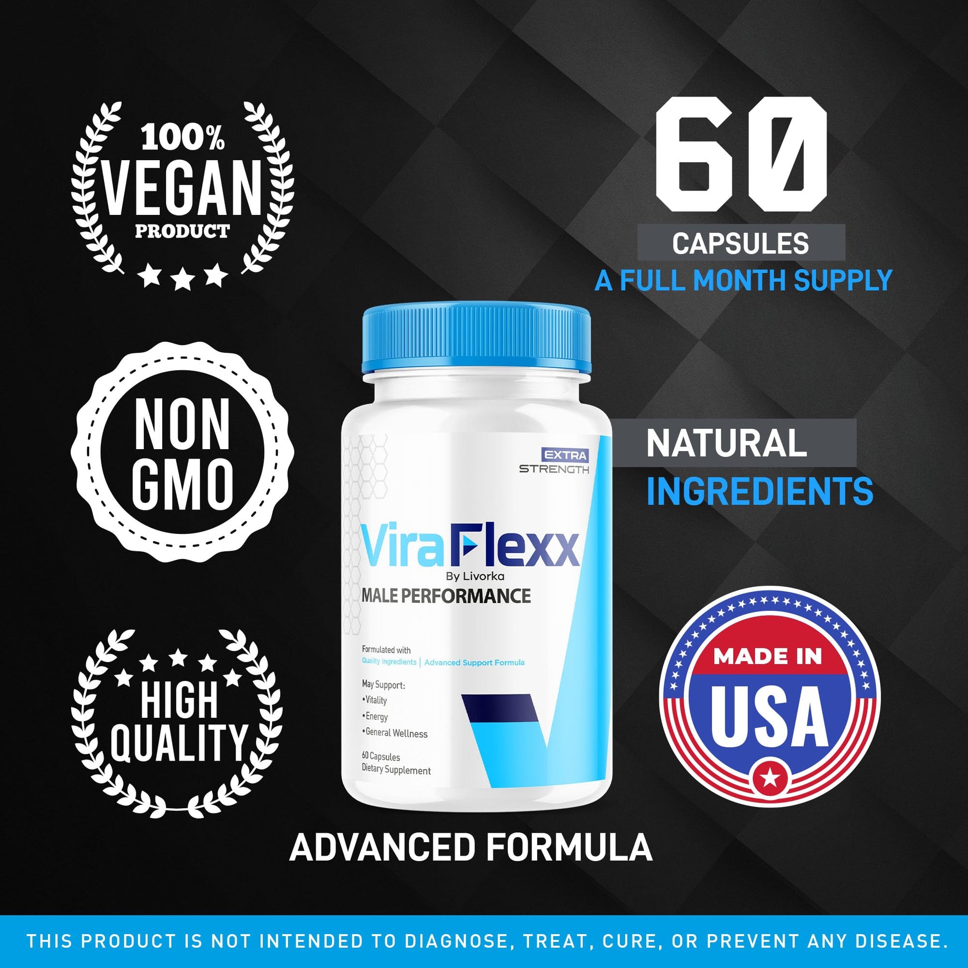 LIVORKA (3 Pack) ViraFlexx Capsules, ViraFlexx Advanced Support Formula Pills, Vira Flexx Pills (180 Capsules) LIVORKAAu supplements