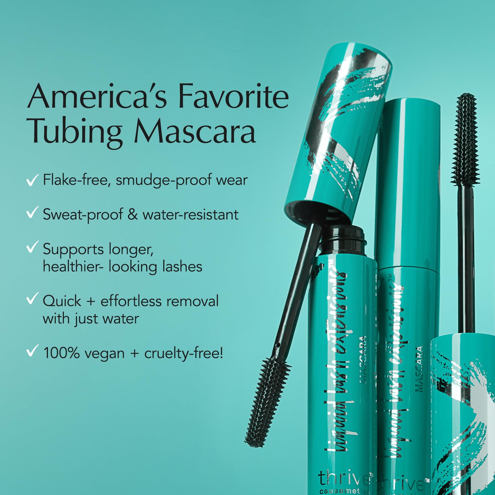 Thrive Causemetics Liquid Lash Extensions Mascara, Tubing Thrive Mascara Lengthening, Volumizing & Curling, Smudge Proof, Washable, No Clumping or Flaking, Vegan & Cruelty Free, Brynn (Rich Black) Thrive CausemeticsAu supplements