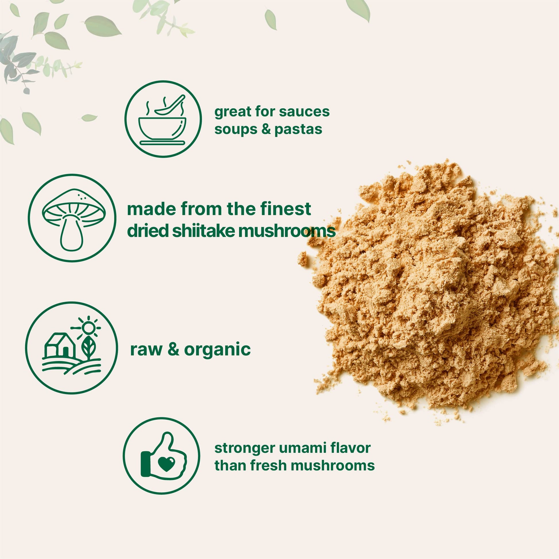 Sustainably US Grown, Organic Shiitake Mushrooms Powder, 8 Ounce Micro IngredientsAu supplements