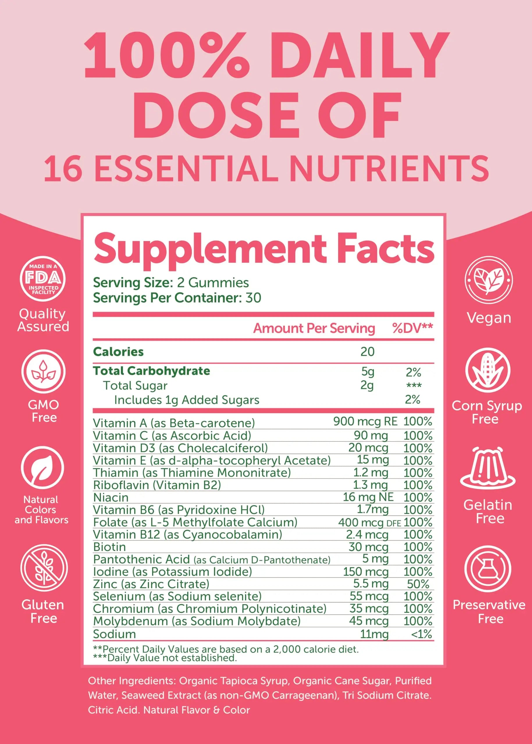 Lunakai USA Made Women’s Multi & Energy Gummies Bundle – 16 Essential Nutrients & B12 – 60 Ct Each LunakaiAu supplements