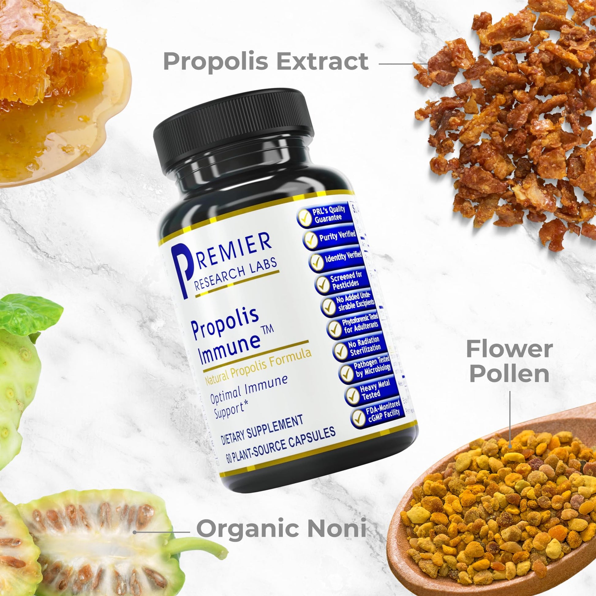 Premier Research Labs Propolis Immune - Bee Propolis Capsules, Bee Pollen Supplement, Propolis Extract Pills for Women & Men, Promotes Immune Health - 60 Vegetarian Capsules Premier Research LabsAu supplements