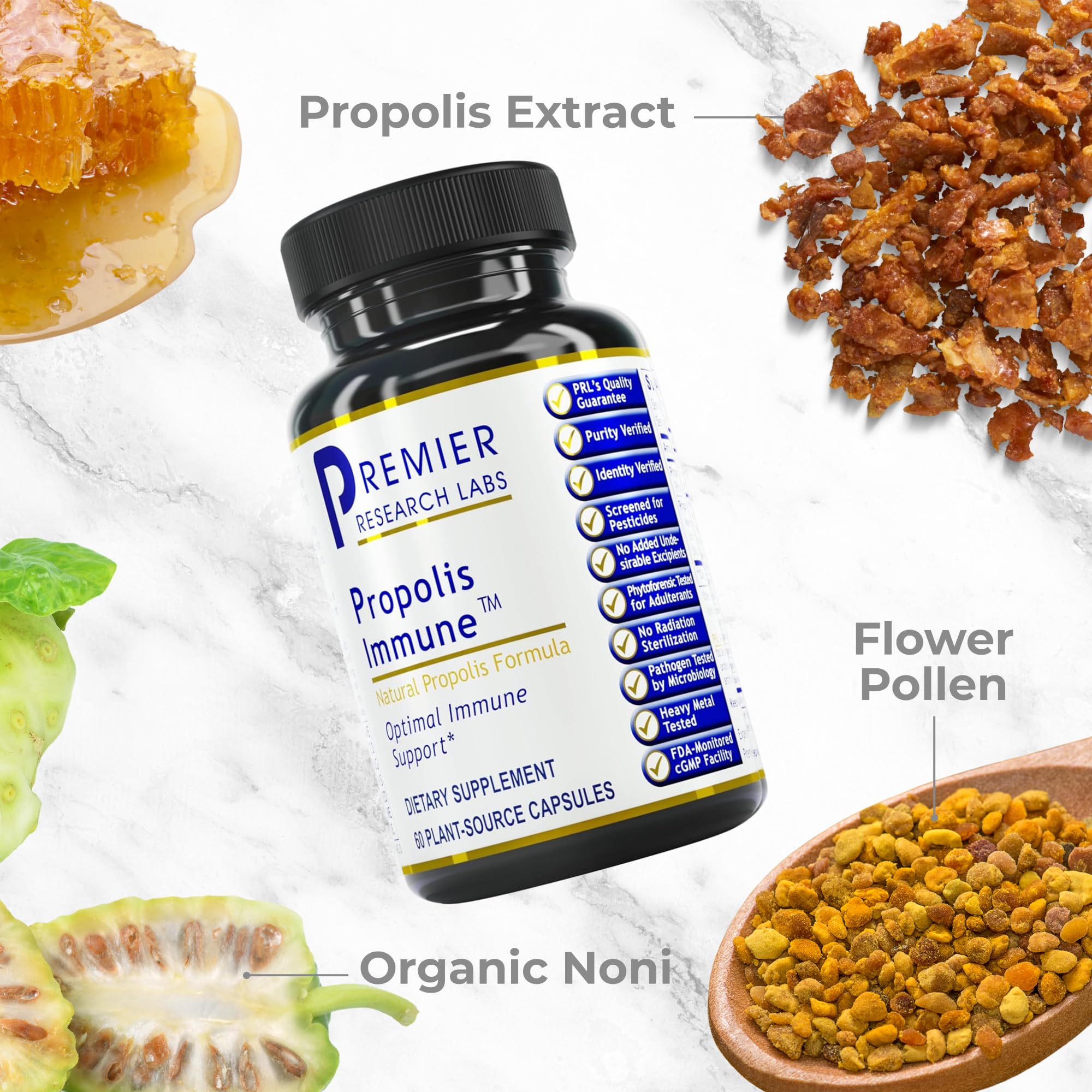 Premier Research Labs Propolis Immune - Bee Propolis Capsules, Bee Pollen Supplement, Propolis Extract Pills for Women & Men, Promotes Immune Health - 60 Vegetarian Capsules Premier Research LabsAu supplements