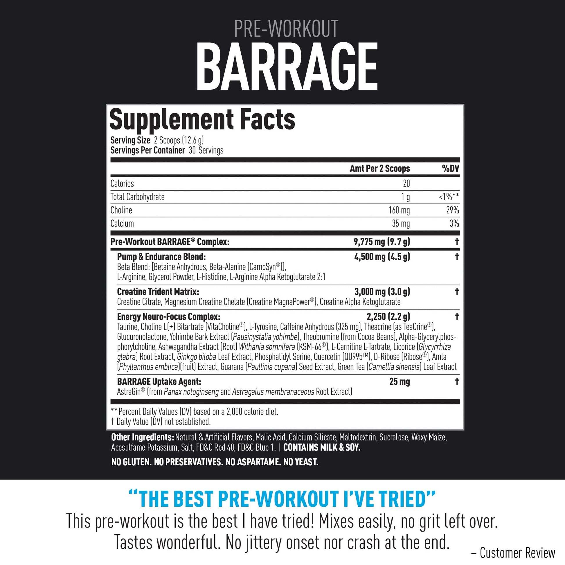 (CORE)ACTIVE Barrage Pre Workout Powder - Preworkout for Women & Men, Creatine (CORE)ACTIVEAu supplements