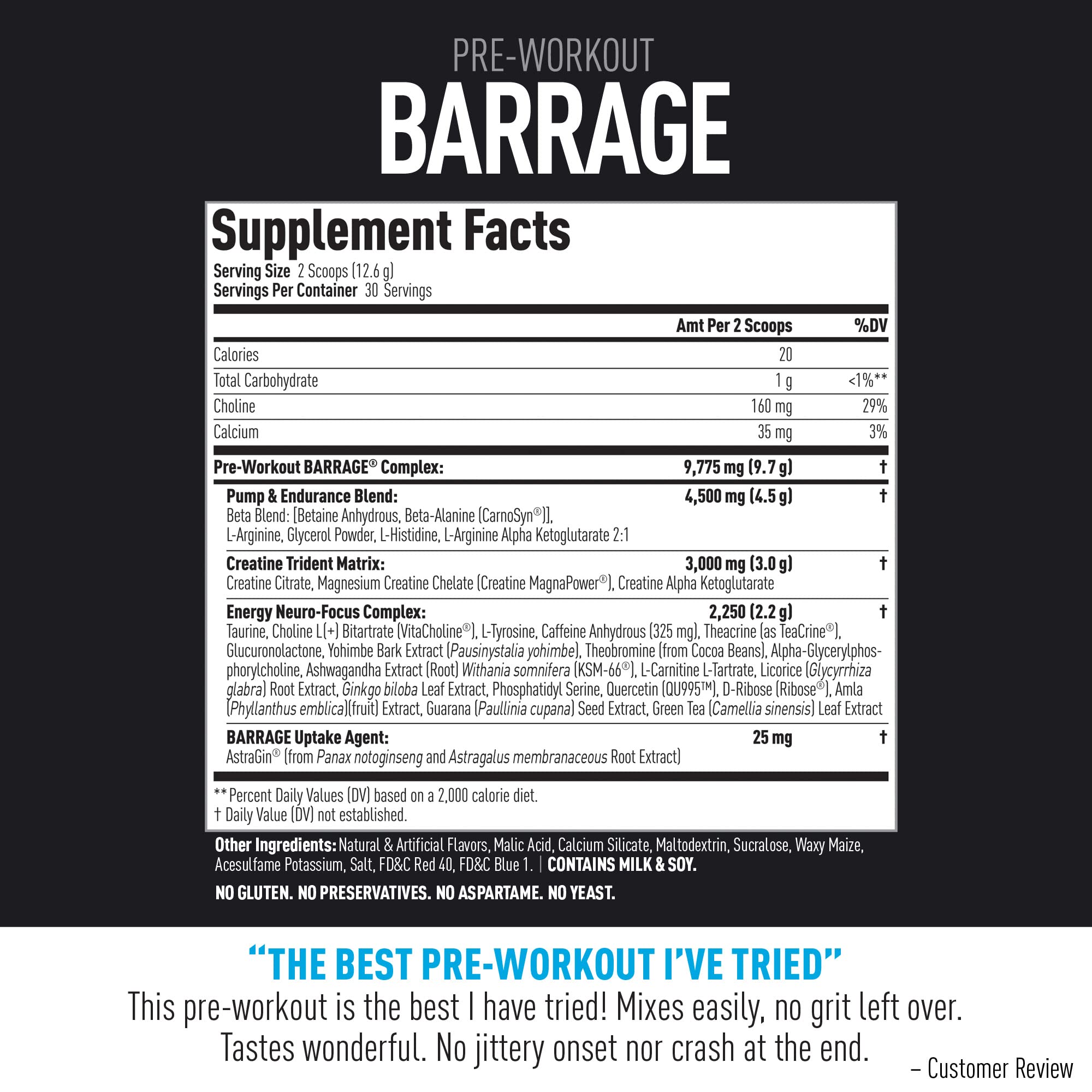 (CORE)ACTIVE Barrage Pre Workout Powder - Preworkout for Women & Men, Creatine (CORE)ACTIVEAu supplements