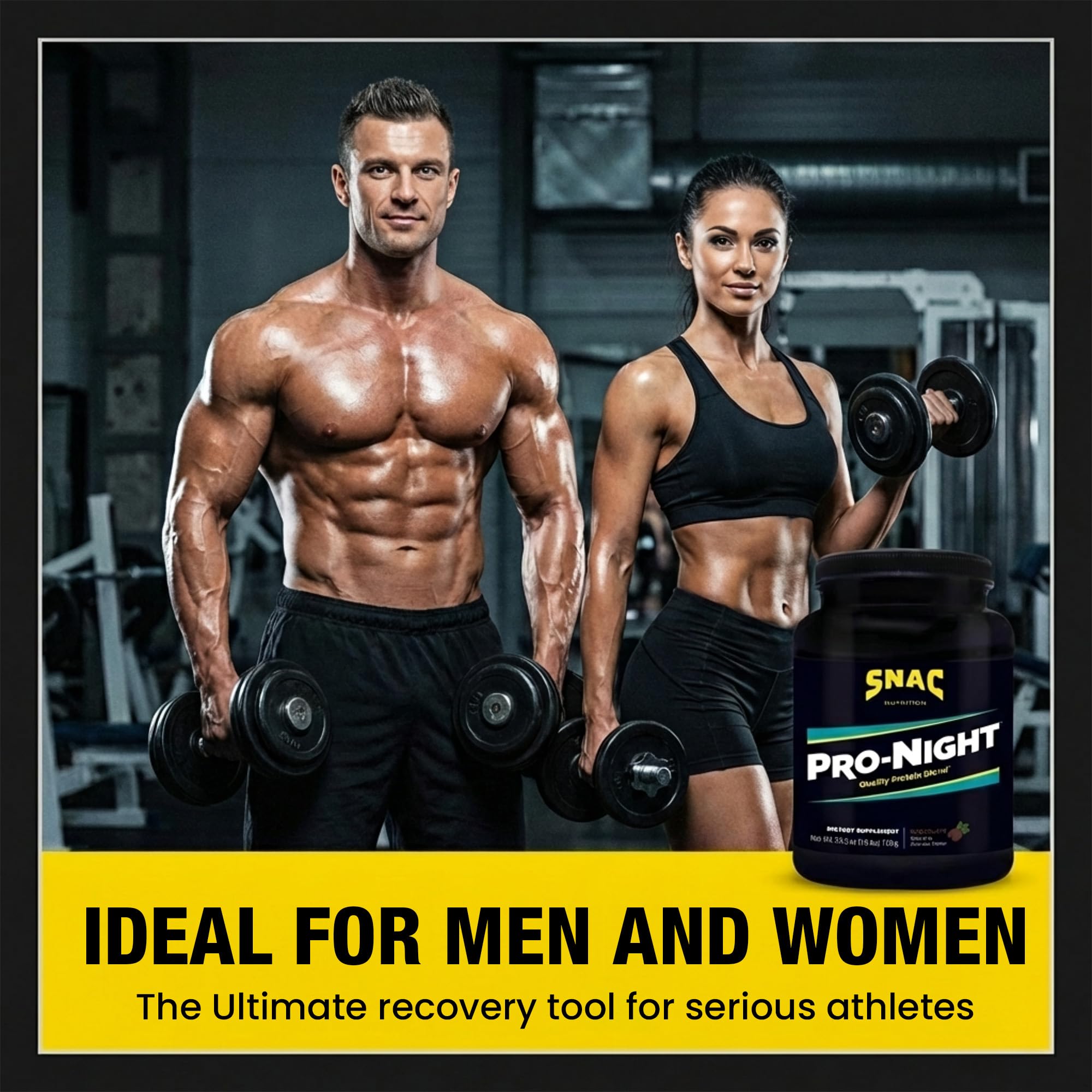 SNAC Pro-Night Protein Powder Blend - Quality Protein Powder for Men and Women, Nighttime Recovery, High Protein Supplement, Supports Muscle Repair, 26g Protein per Serving, Chocolate Flavor, 1.6 lbs SNACAu supplements