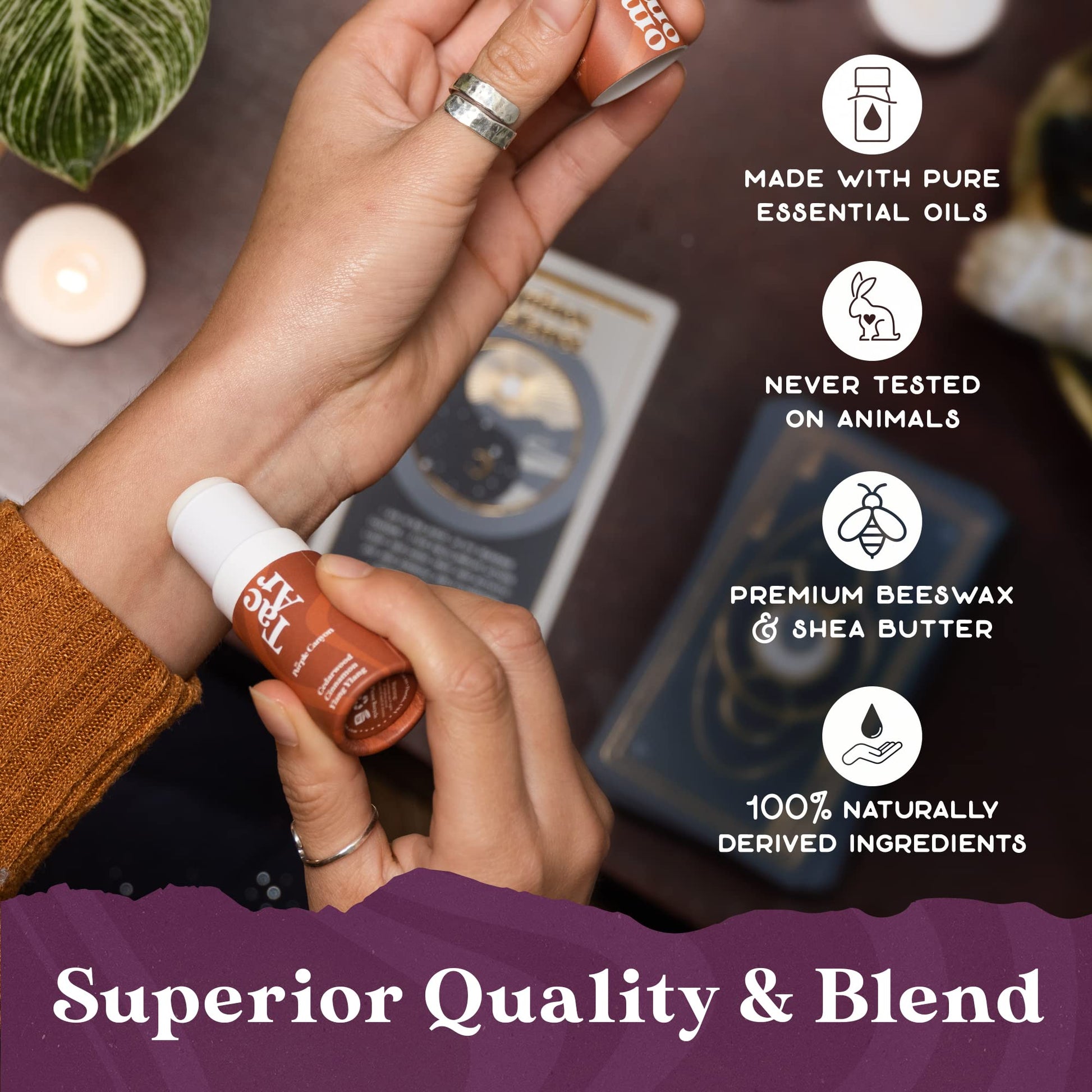 Essential Oils Balm Stick | Grounded Thought Aromatherapy Balm | All Natural Body Balm PURPLE CANYONAu supplements