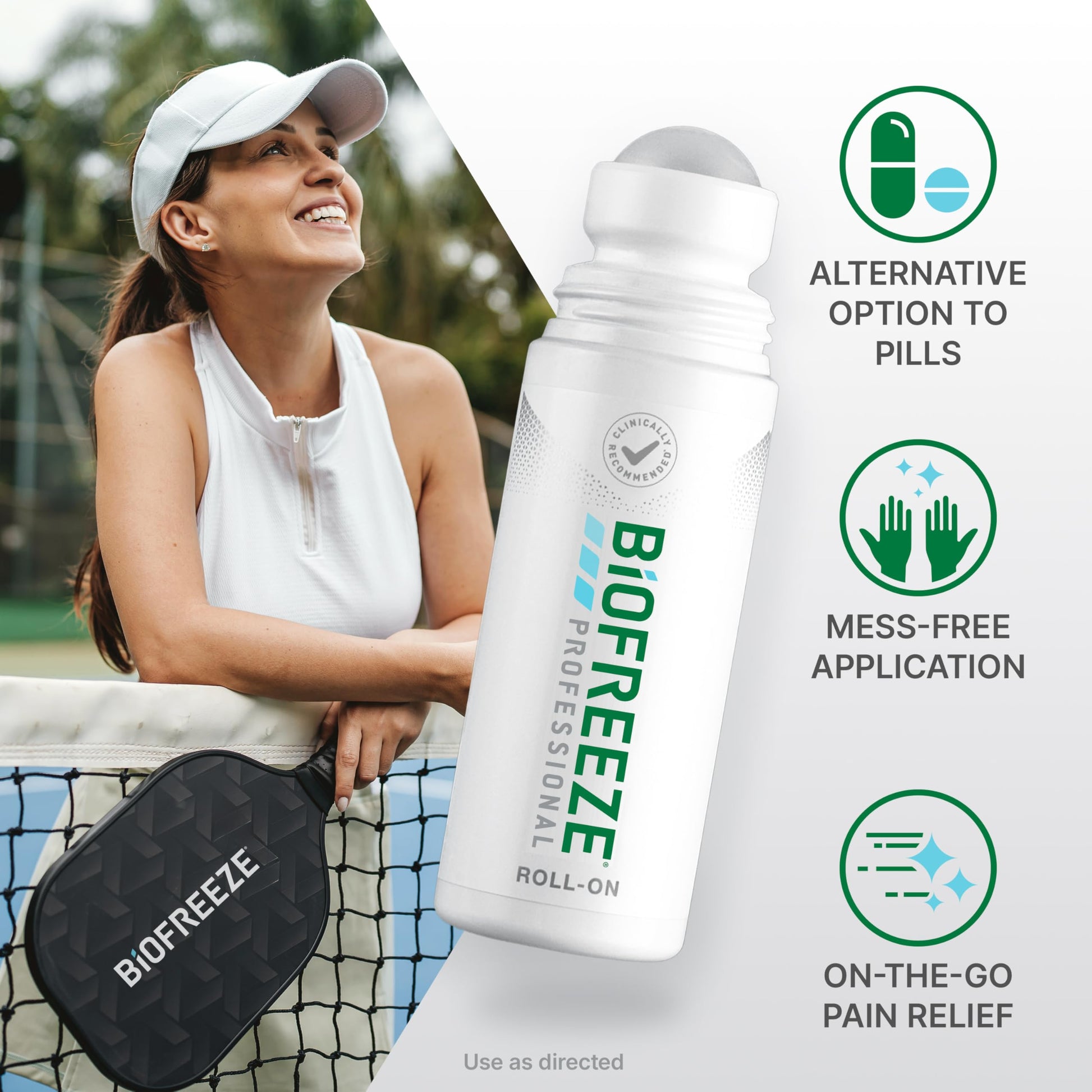 Biofreeze Professional Pain Relief Roll On, Knee & Lower Back Pain Relief, Arthritis Pain Reliever, Neck Pain Relief, Cooling Joint Pain Relief, Roll-On Menthol Gel 3 Fl Oz (Pack of 2) BiofreezeAu supplements
