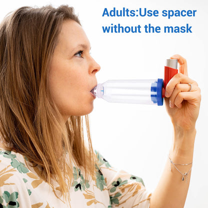 Fivepropy Handheld Spacer for Kids and Adults Includes Child Mask & Adult Blue FivepropyUS supplements