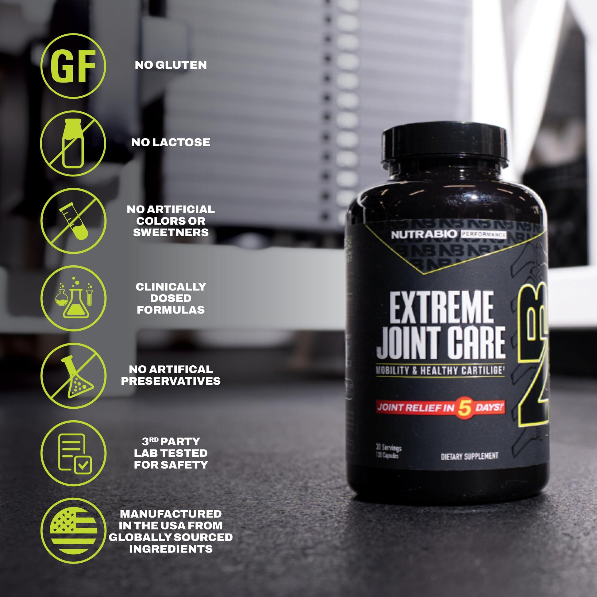 NutraBio Extreme Joint Care - Joint Support Supplement - Joint Health Supplement, Supports Joints, Mobility, and Cartilage - 120 Capsules NutraBioAu supplements