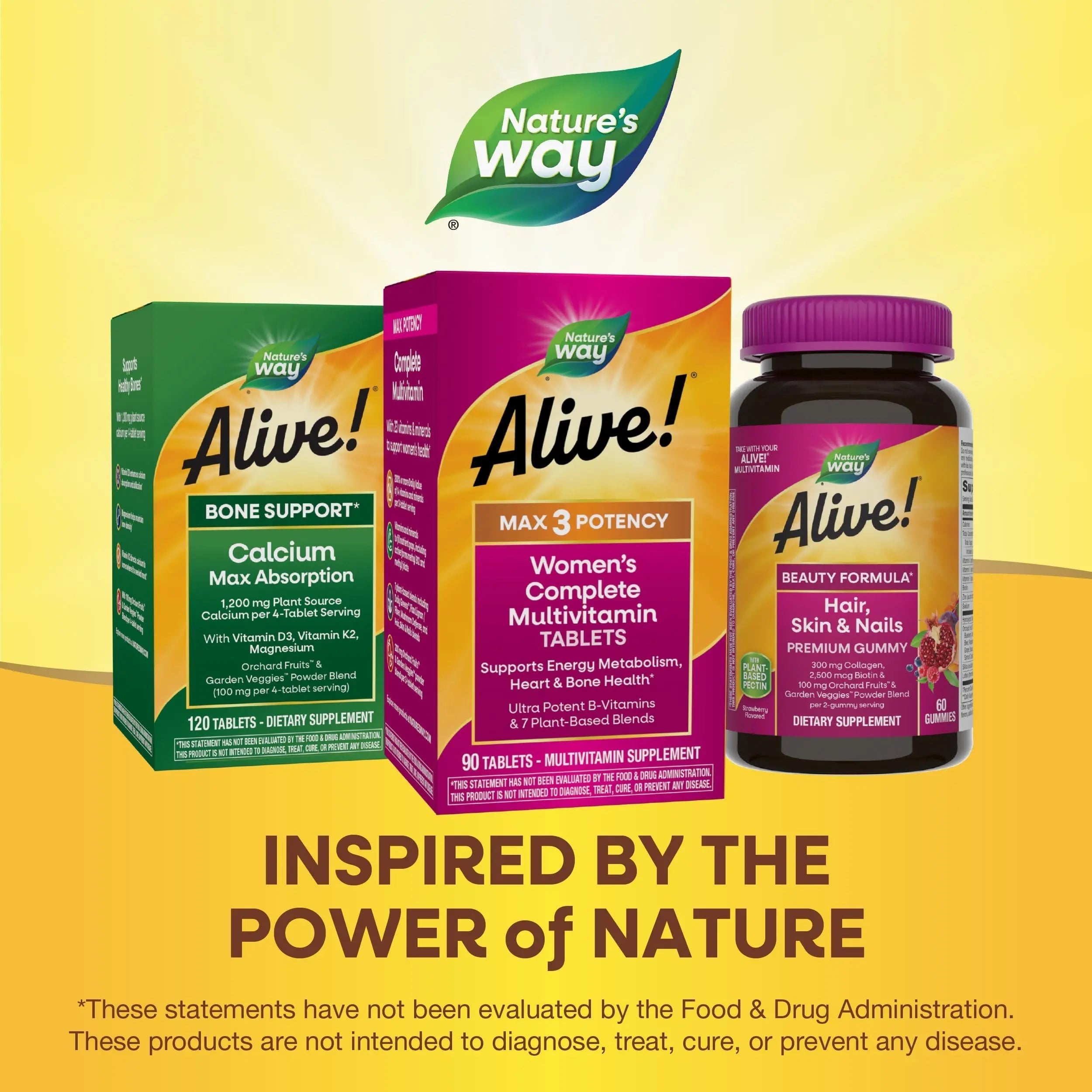 Nature's Way Alive! Max3 Daily Women's Multivitamin, Food-Based Blends (1,130mg per serving) and Antioxidants, 90 Tablets Nature's WayAu supplements