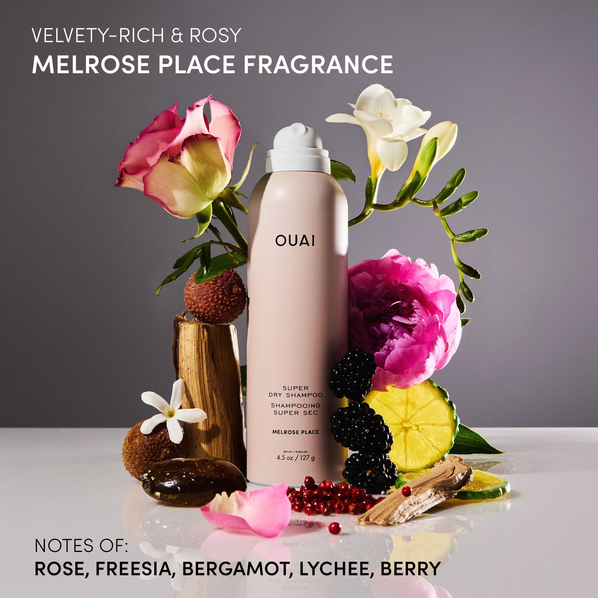 OUAI Super Travel Size Dry Shampoo - Volumizing Dry Shampoo - Absorbs Oil, Dirt & Sweat - Blends Seamlessly into Hair with Zero Residue & Enriched with a Long-Lasting Scent - Melrose Place (2 oz) OUAIAu supplements