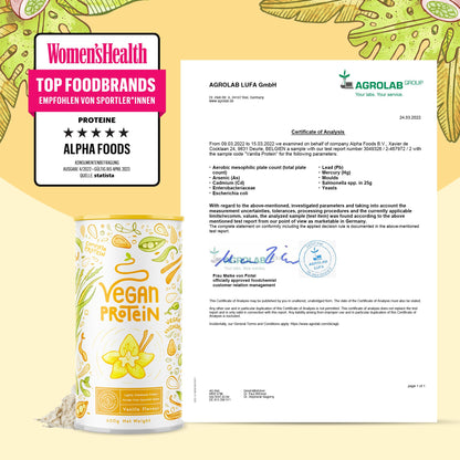 Vegan Protein Powder - Muscle Building Powder with Amino Acids - Plant Based Protein Shake Alpha FoodsUS supplements