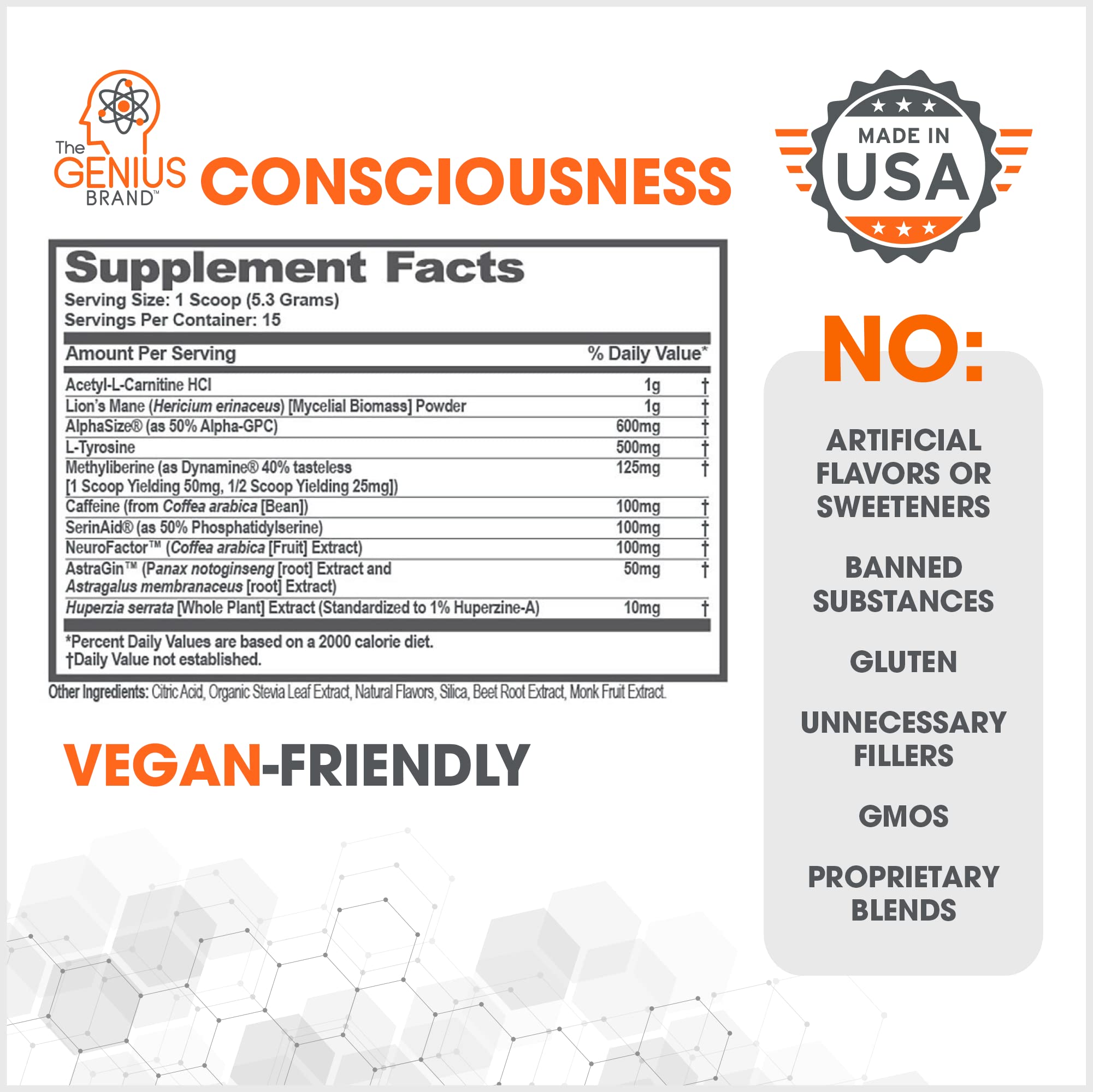 Genius Consciousness, Super Nootropic Brain Supplement Powder, Watermelon The Genius BrandAu supplements