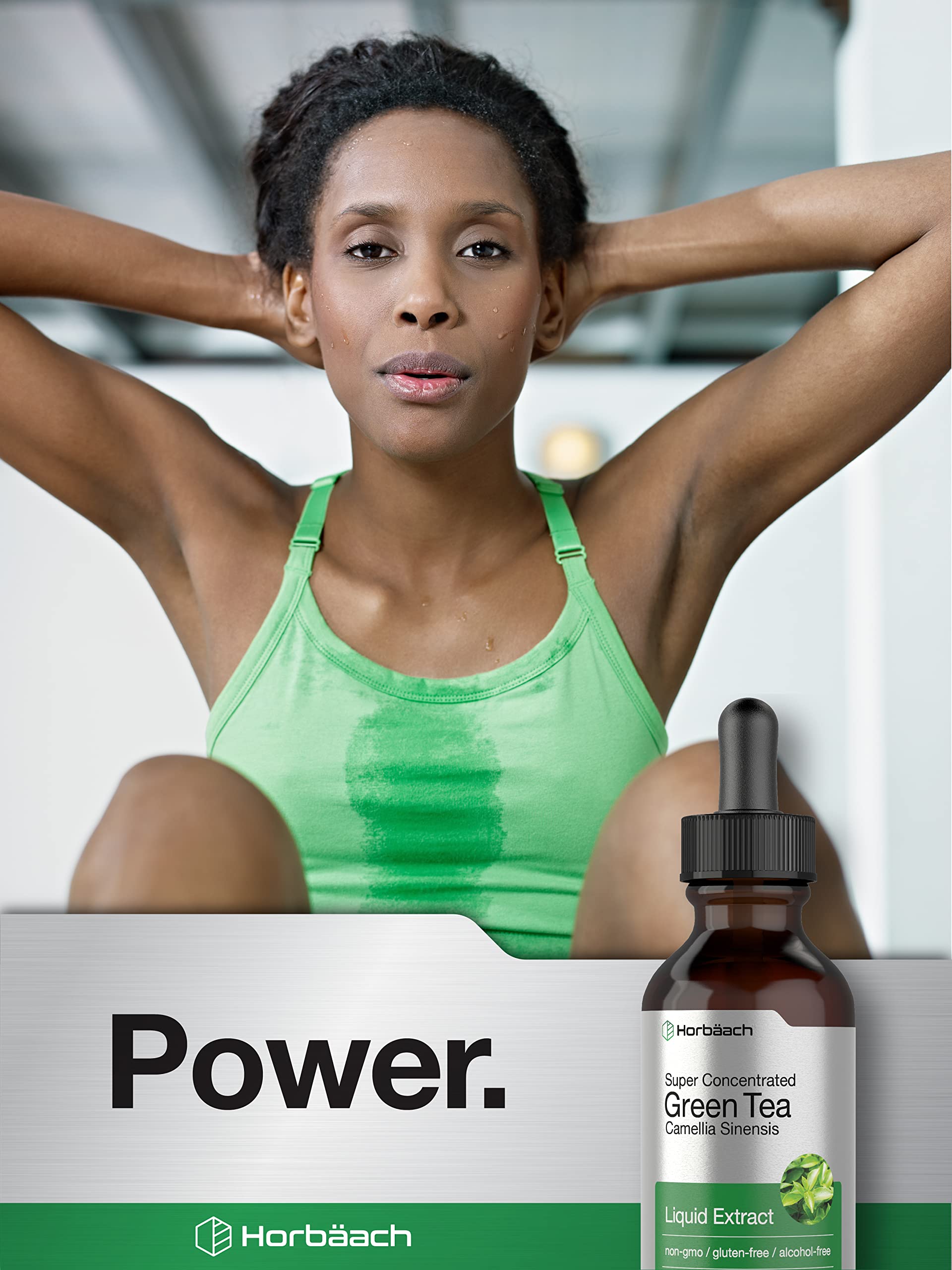 Green Tea Extract Liquid | 2 Fl Oz | Alcohol Free, Vegetarian Tincture | Super Concentrated HorbäachAu supplements