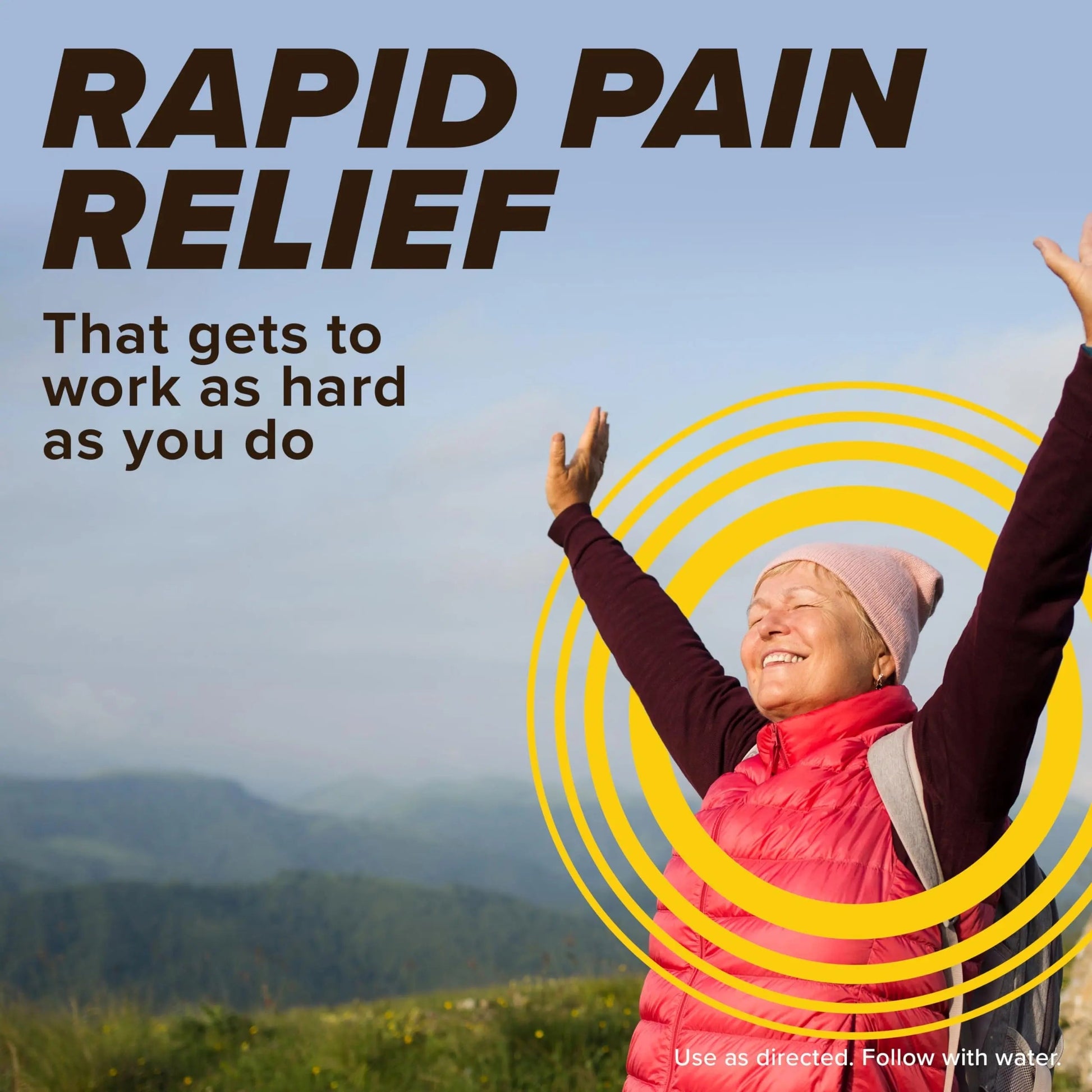 Bayer® Rapid Relief, Dissolvable Raspberry Flavor, Powder Packs with Aspirin & Caffeine, Fast Acting Headache Relief, Muscle and Body Pain Reliever, 20ct BayerAu supplements