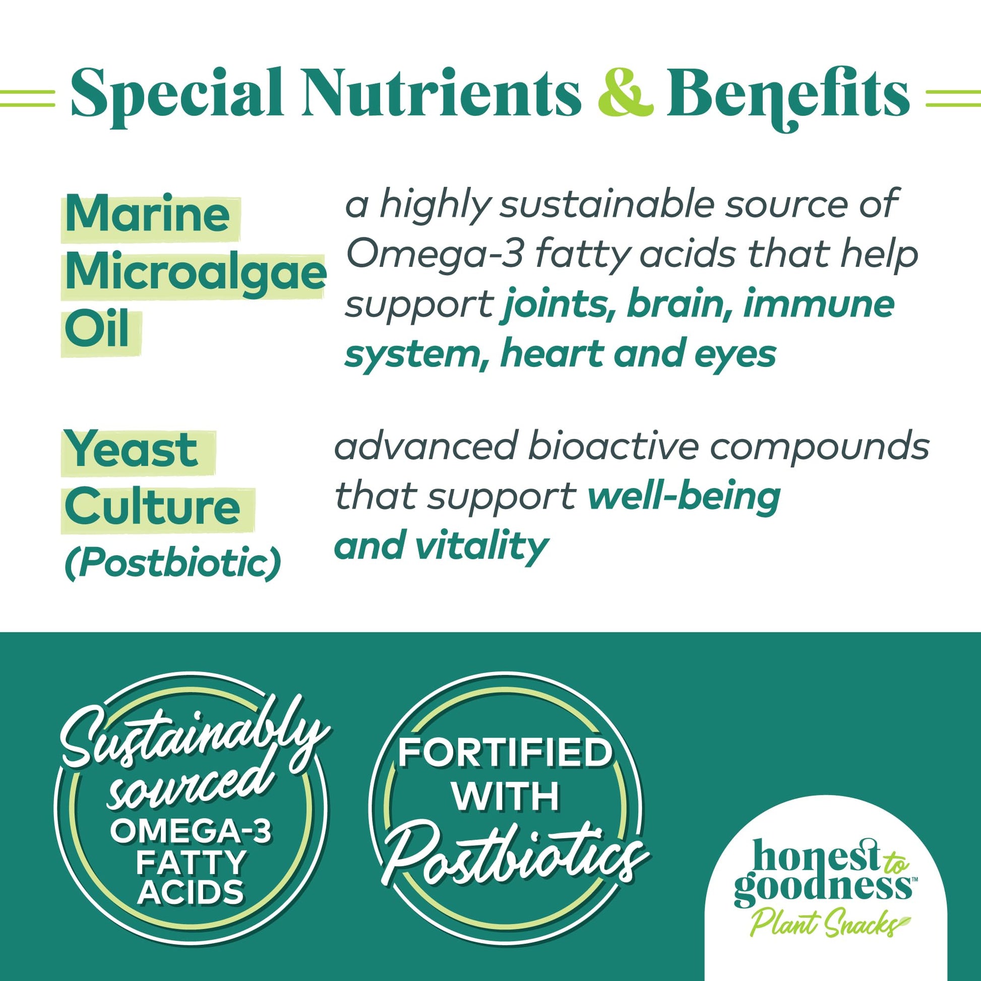 Honest to Goodness Plant Snacks Dog Treats, Enriched with Omega 3s & Postbiotics, 8oz Variety Pack, 6 Bags Honest to GoodnessAu supplements