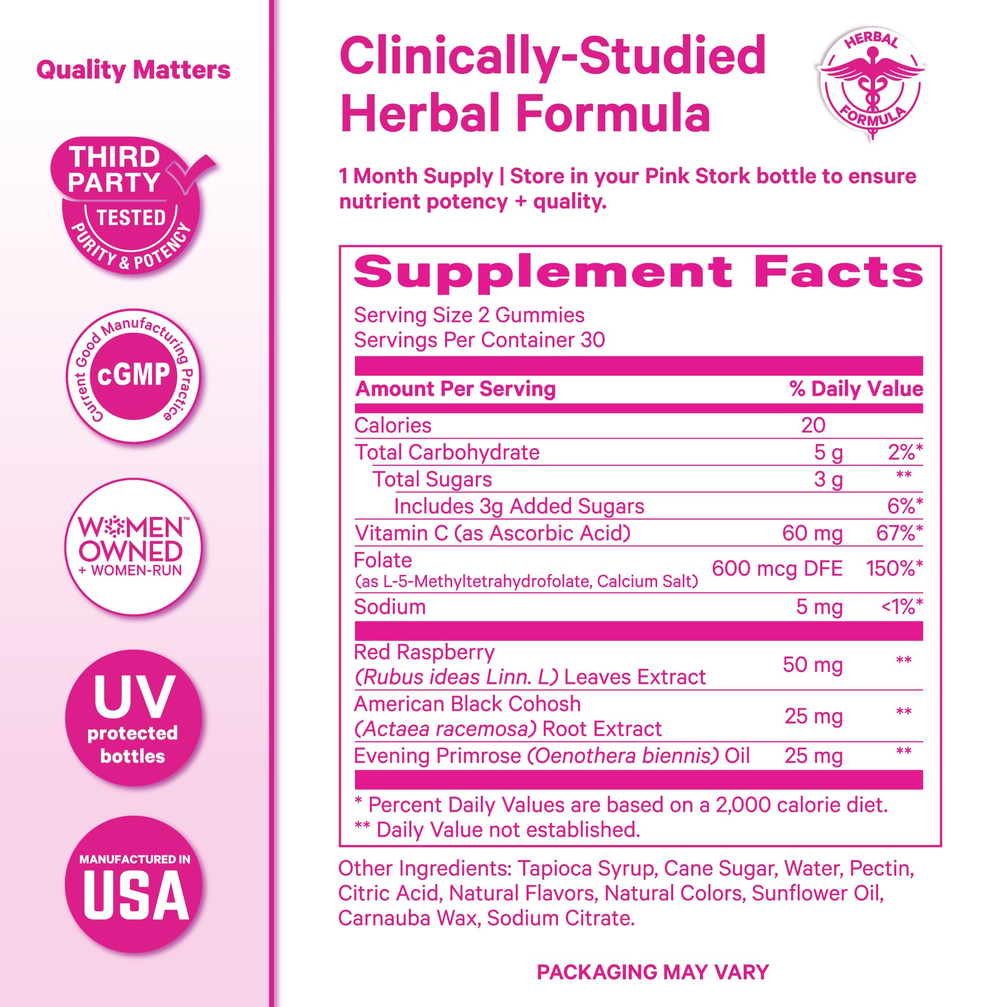 Pink Stork Hormone Balance Gummies for Women – PMS, Menopause & Estrogen Support – Mood, Bloating, Hot Flashes & Energy – Red Raspberry Leaf, Black Cohosh, Primrose – 60 Vegan Gummies Pink StorkAu supplements
