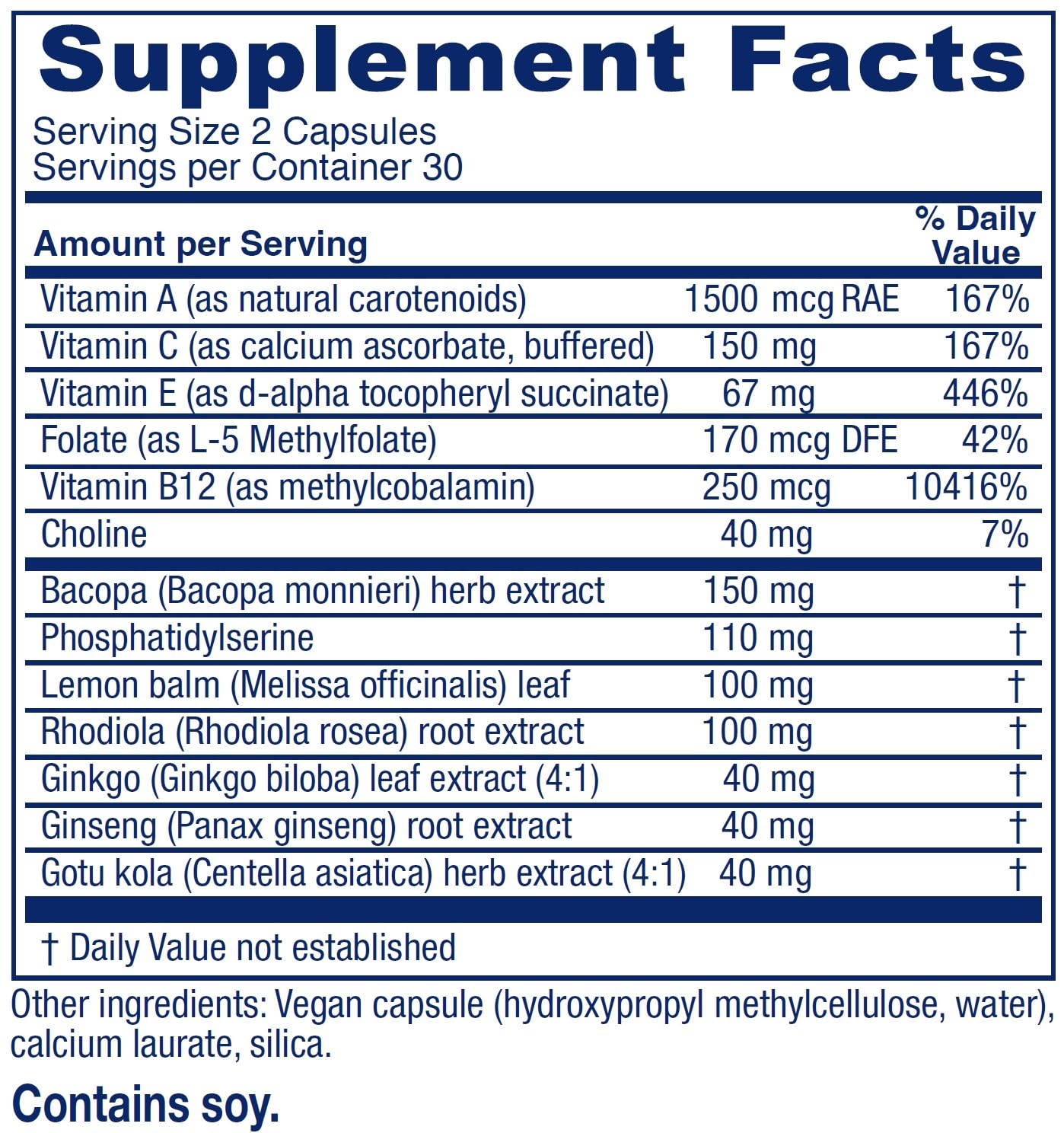 Vitanica MindBlend, Brain Support, Vegan, 60 Capsules VitanicaAu supplements