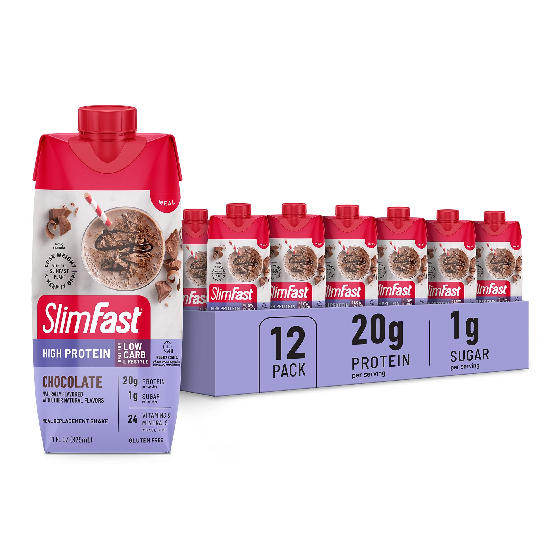 SlimFast Protein Shake, Chocolate- 20g Protein, Meal Replacement Shake Ready to Drink SlimFastUS supplements