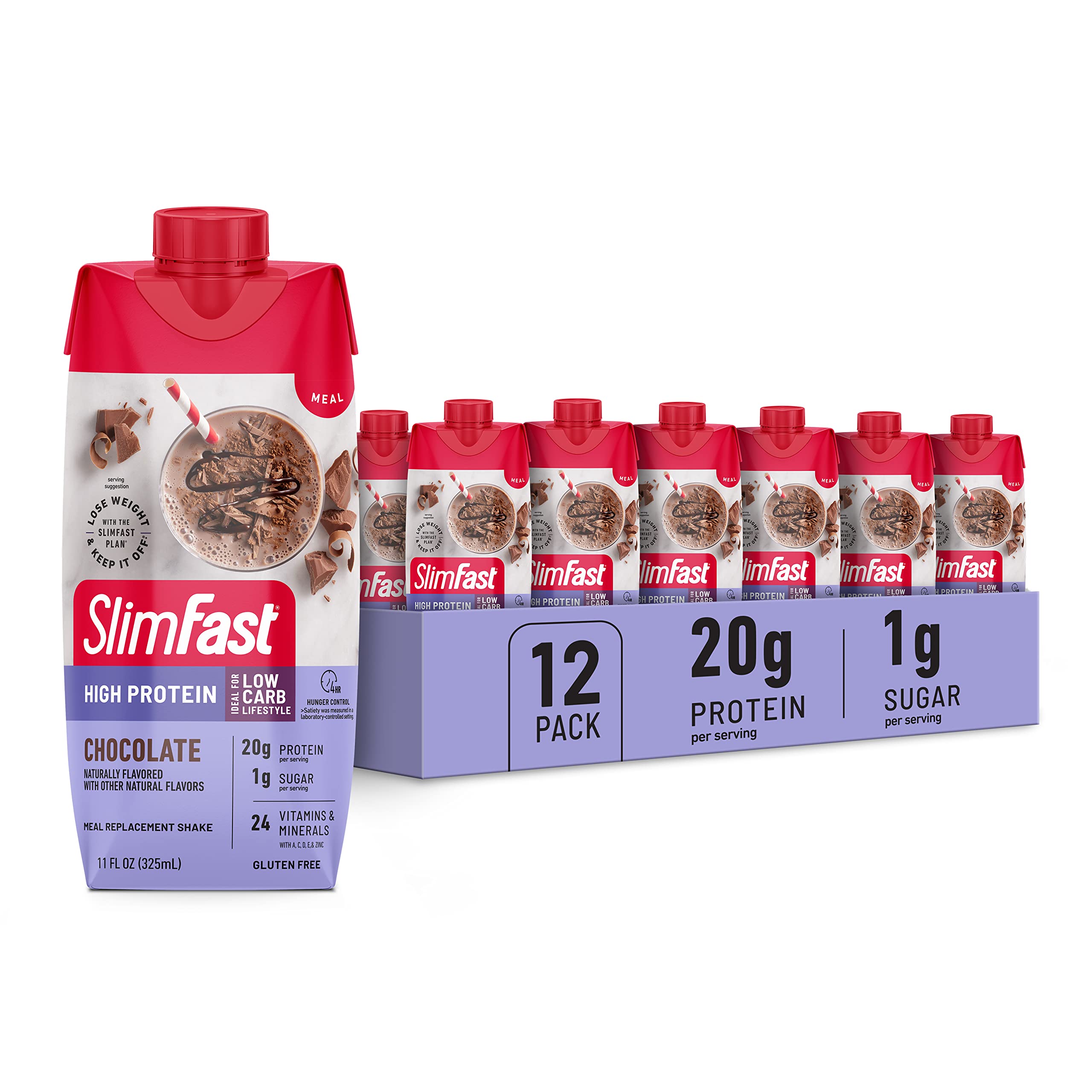 SlimFast Protein Shake, Chocolate- 20g Protein, Meal Replacement Shake Ready to Drink SlimFastUS supplements