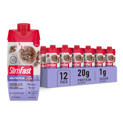 SlimFast Protein Shake, Chocolate- 20g Protein, Meal Replacement Shake Ready to Drink SlimFastUS supplements