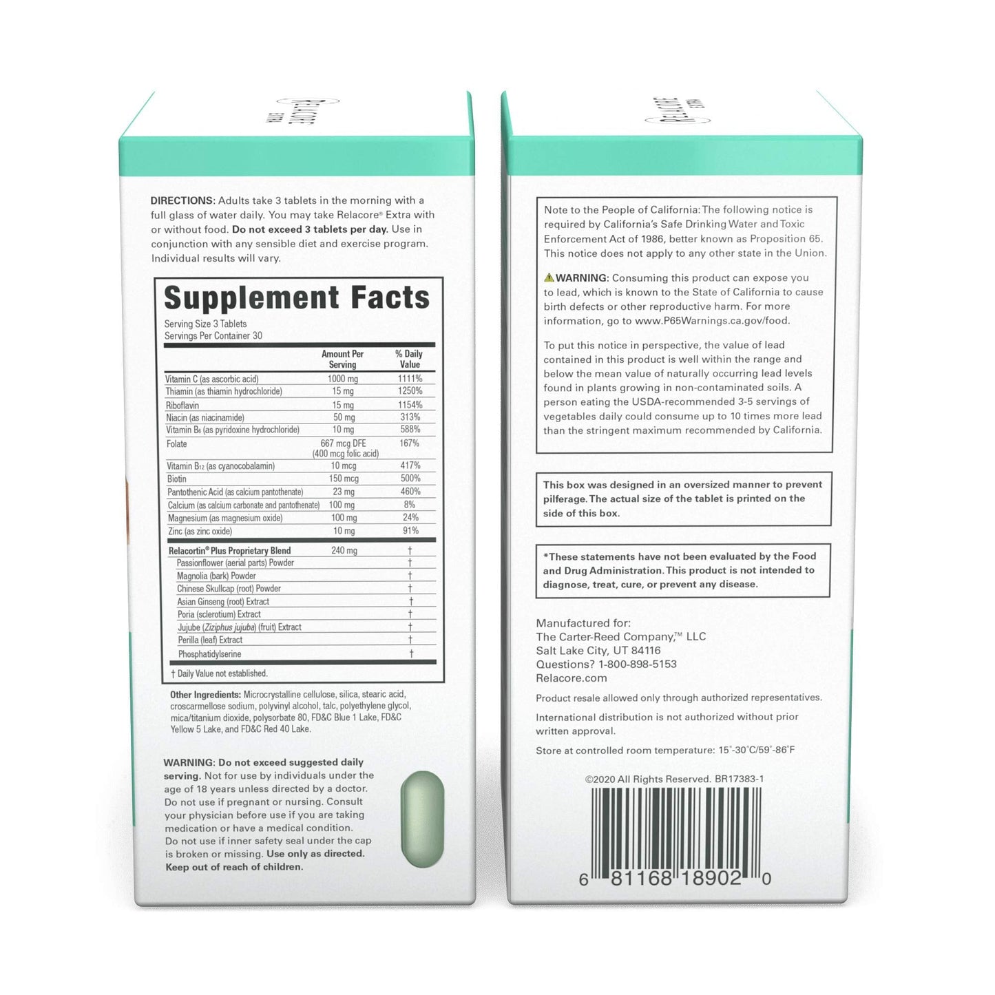 Relacore Extra Maximum Strength Stress-Mitigating Compound - Stress Relief Supplements RelacoreUS supplements