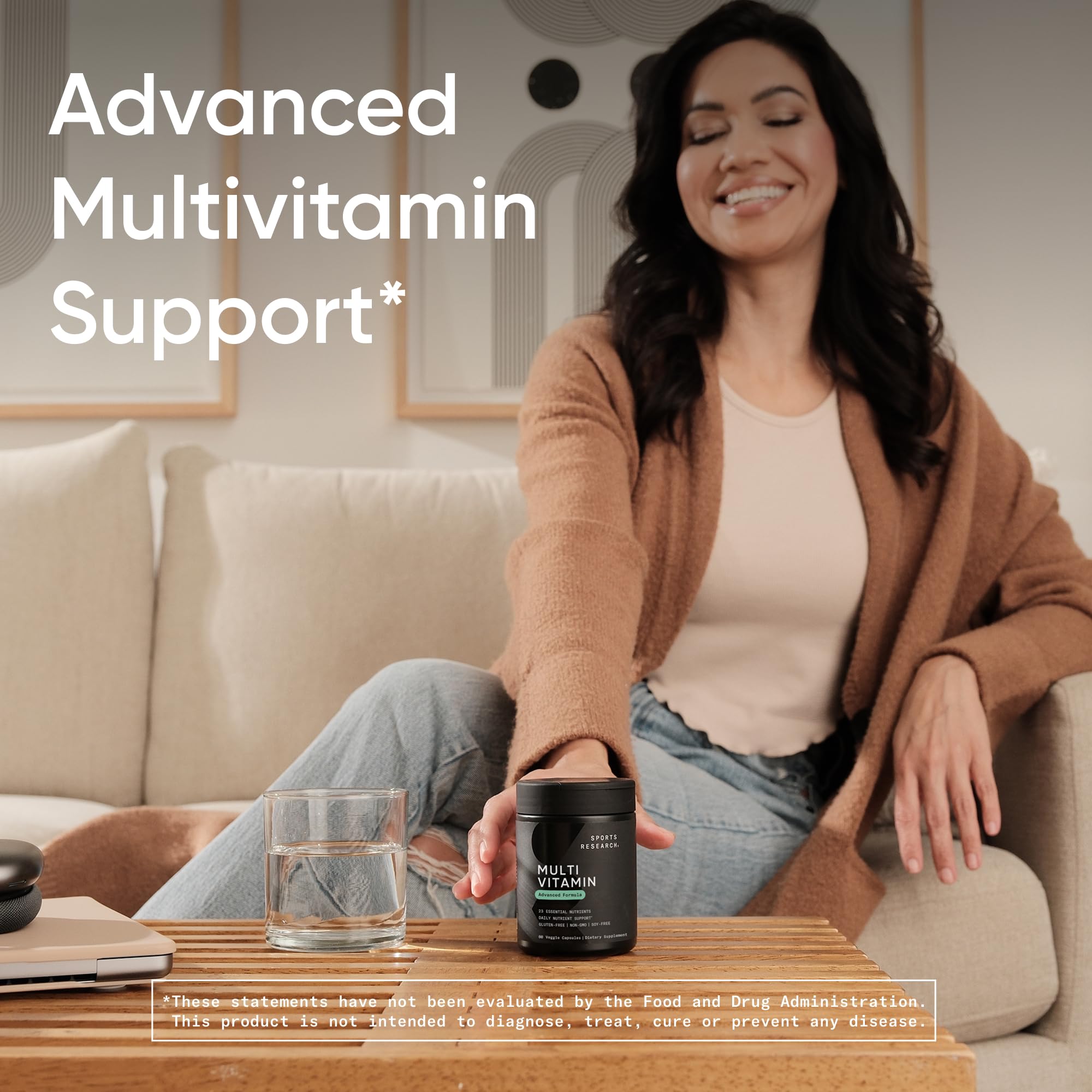 Sports Research® Multivitamin – Advanced Formula - 23 Essential Vitamins & Minerals with CoQ10 & Iodine - Daily Nutrient Support*- Non-GMO Tested & Gluten-Free -60 Veggie Capsules Sports ResearchAu supplements