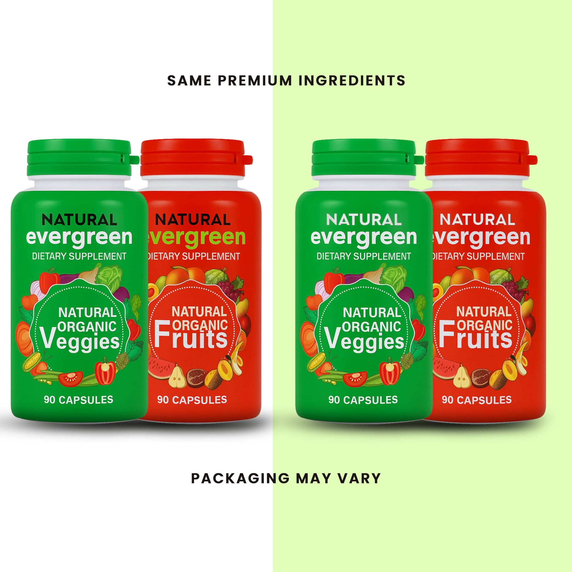 Fruit and Veggies Supplement – 100% Natural Super Greens Blend with Fruits & Vegetables | Veggie Capsules for Adults & Kids | Daily Nutrient Support Packed with Natural Vitamins & Minerals Natural EvergreenAu supplements