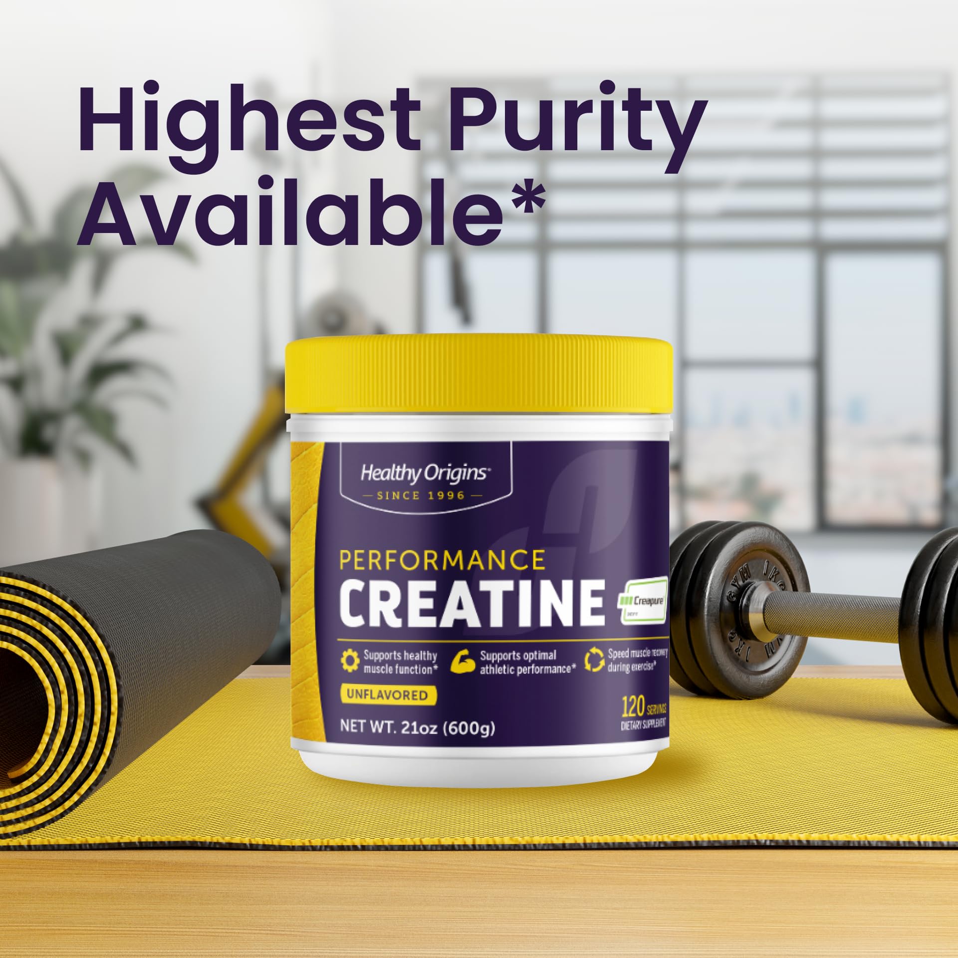 Healthy Origins® Performance Creatine with Creapure®, Unflavored Micronized Powder, Supports Muscle Function, Energy & Recovery, 21.2oz (600g), 120 Servings Healthy OriginsAu supplements