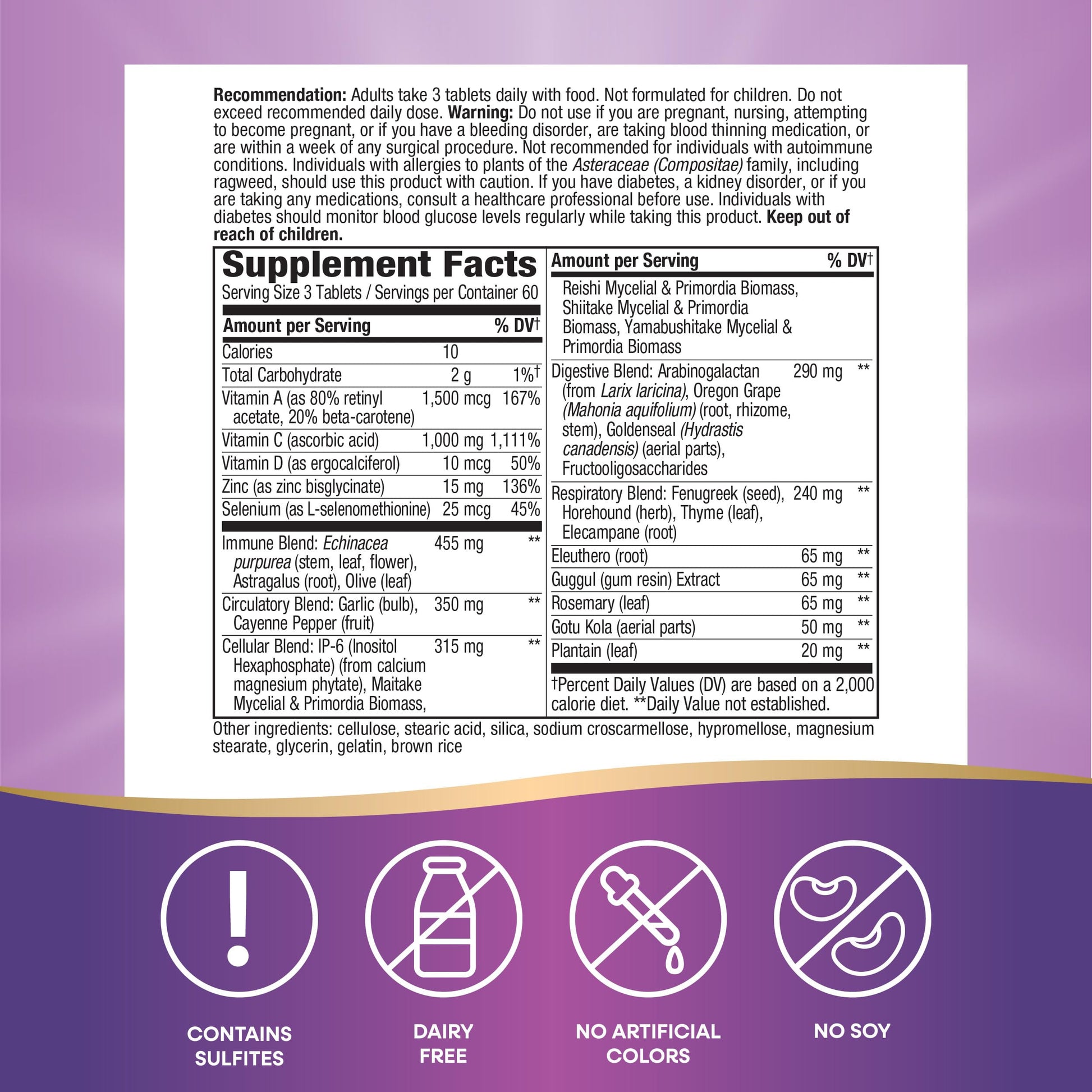 Nature's Way Systemwell Ultimate Immune* with Vitamins C, A, D, Zinc, & Selenium, Multi-System Botanical Blends Including Immune, Respiratory, Digestive & Circulatory, 180 Tablets (Packaging May Vary) Nature's WayAu supplements