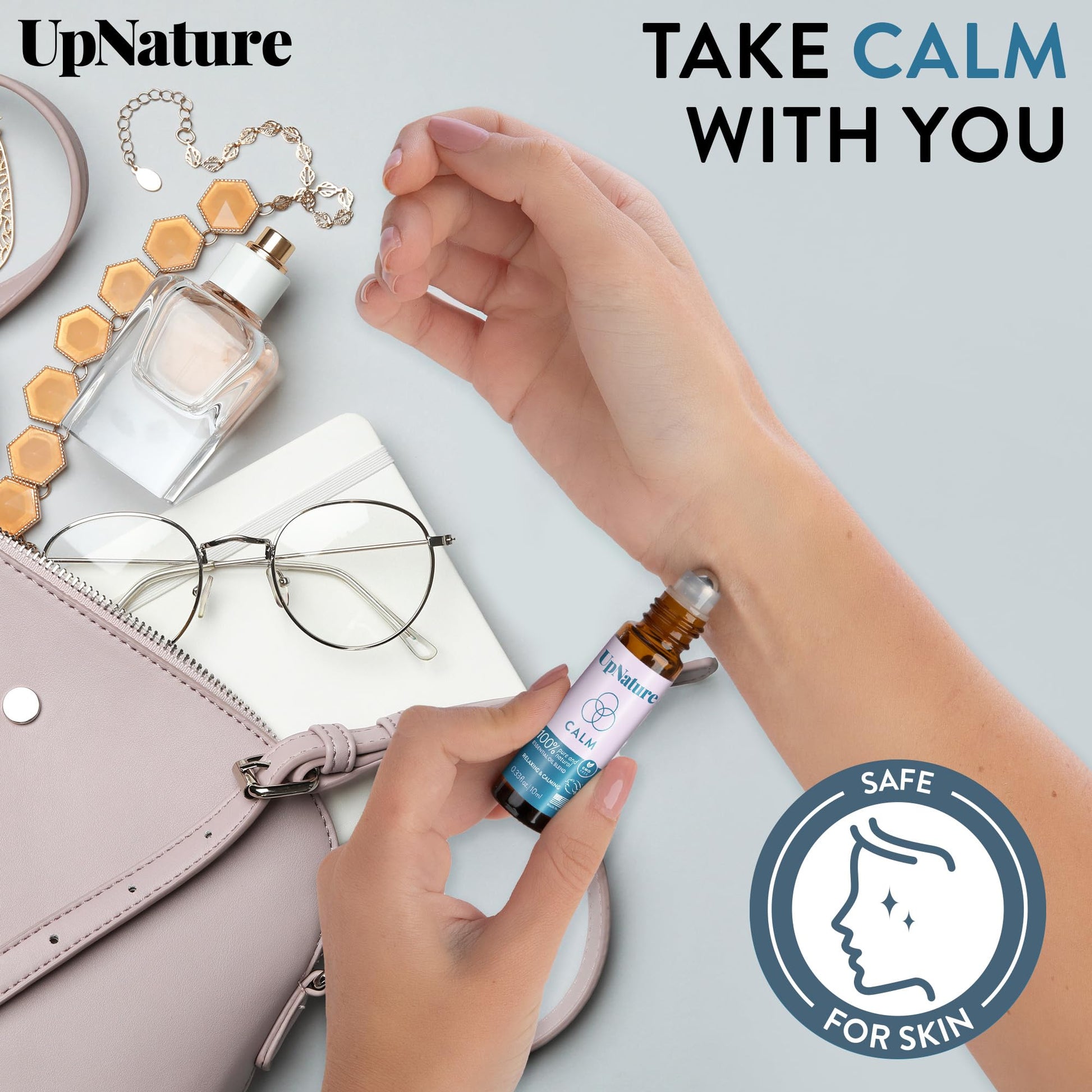 UpNature Calm Essential Oil Roll On Blend – Stress Relief & Relaxation Gifts for Women – Calming UpNatureAu supplements
