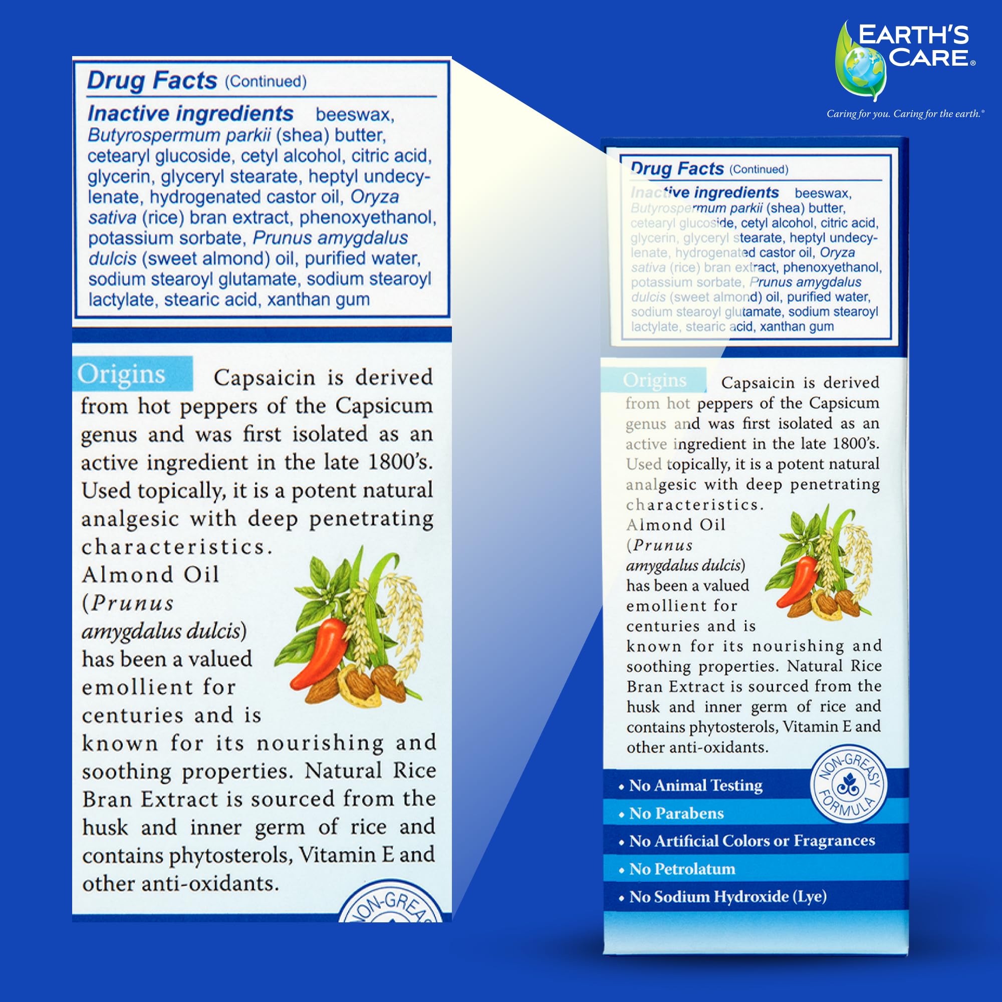 Earth's Care Arthritis Cream - Joint Cream with Natural Capsaicin - Topical Analgesic 2.4 OZ (Pack of 2) Earth's CareAu supplements