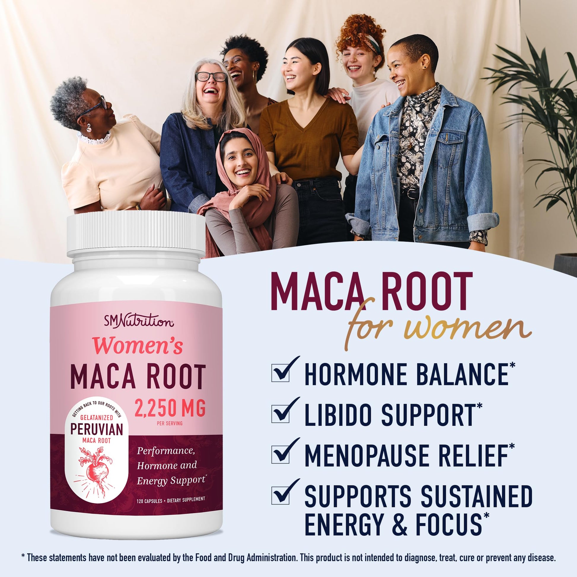 Organic Maca Root Capsules for Women | 2250MG Extra Strength | Red, Black & Yellow SMNutritionAu supplements
