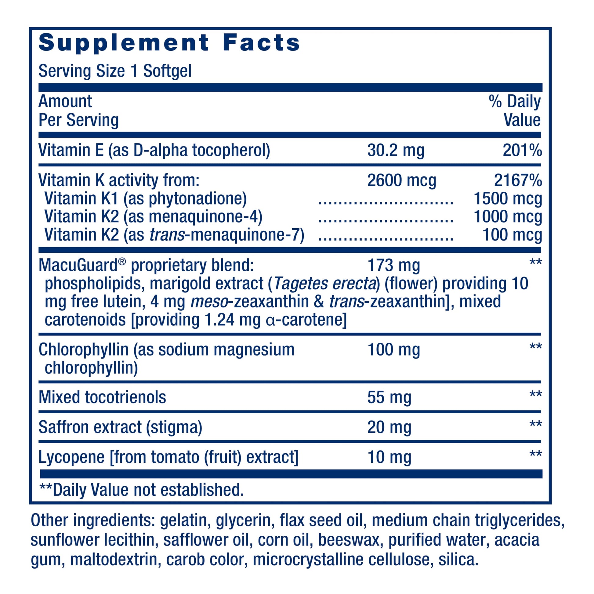 Life Extension Once-Daily Health Booster, Vitamins E, K1 & K2, phospholipids, Fat-Soluble nutrients for Eye Health, Bone Health, Heart Health, Gluten-Free, 1 Daily, Non-GMO, 30 softgels Life ExtensionAu supplements