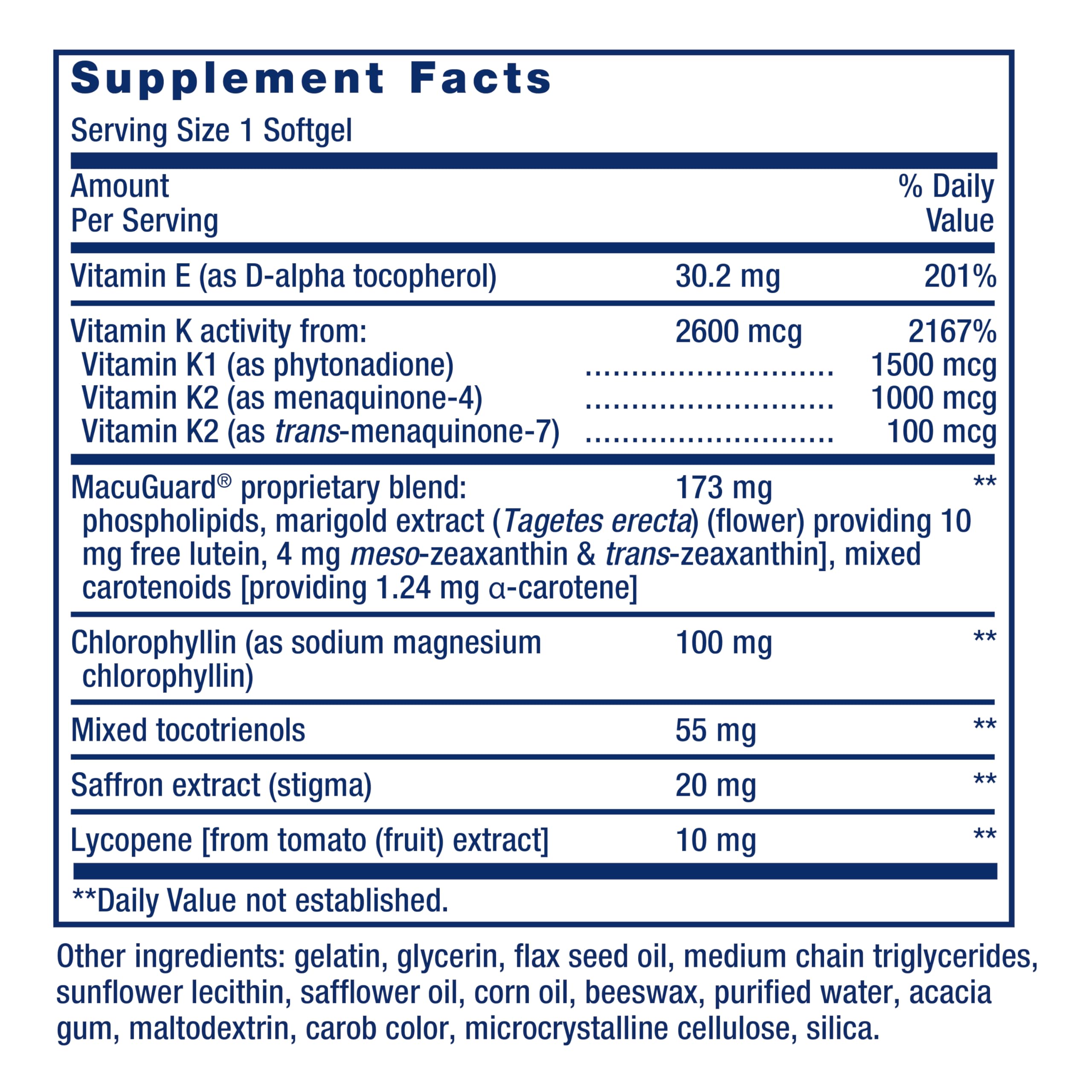 Life Extension Once-Daily Health Booster, Vitamins E, K1 & K2, phospholipids, Fat-Soluble nutrients for Eye Health, Bone Health, Heart Health, Gluten-Free, 1 Daily, Non-GMO, 30 softgels Life ExtensionAu supplements