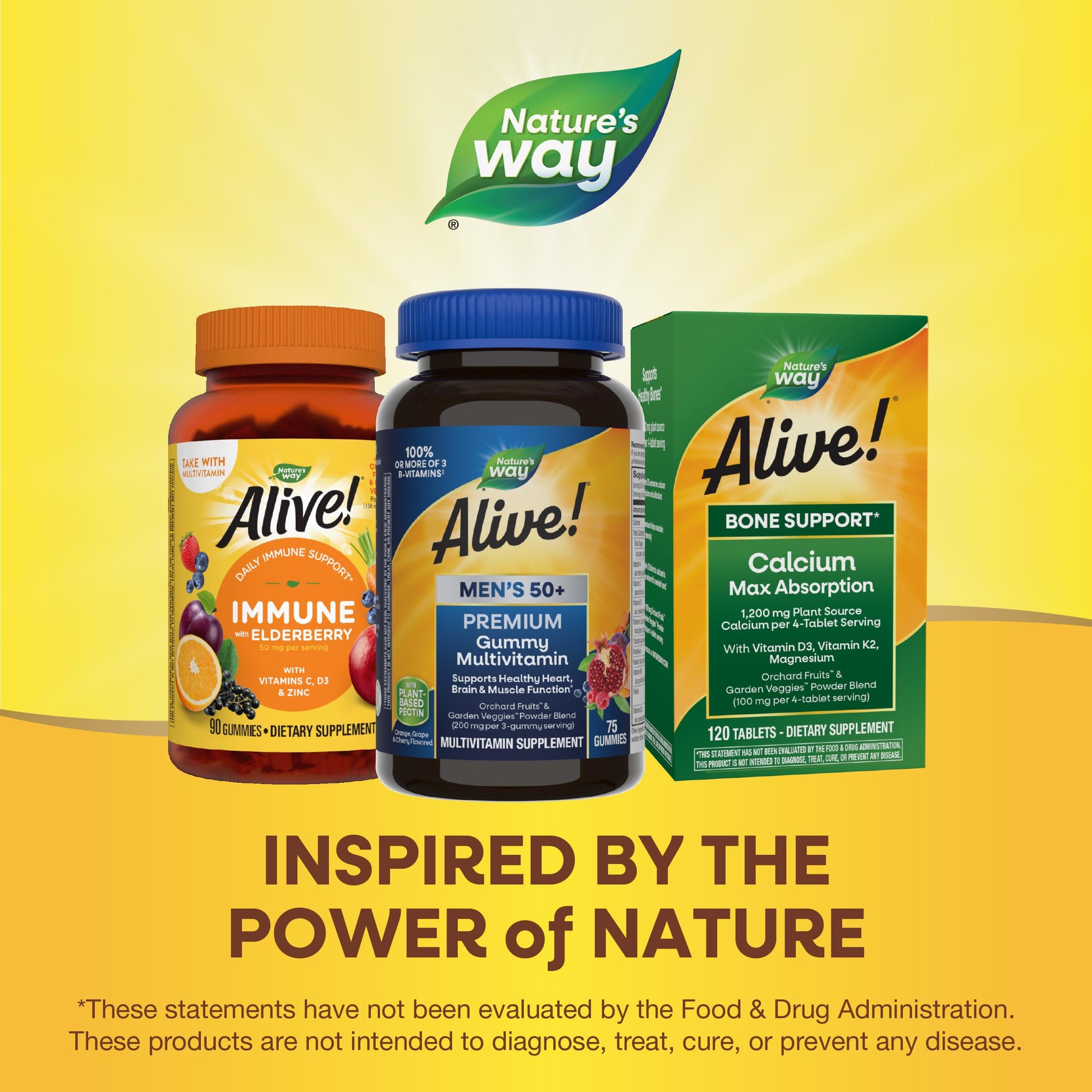 Nature’s Way Alive! Men’s 50+ Premium Gummy Multivitamin, Supports Healthy Heart, Brain & Muscle Function Nature's WayAu supplements