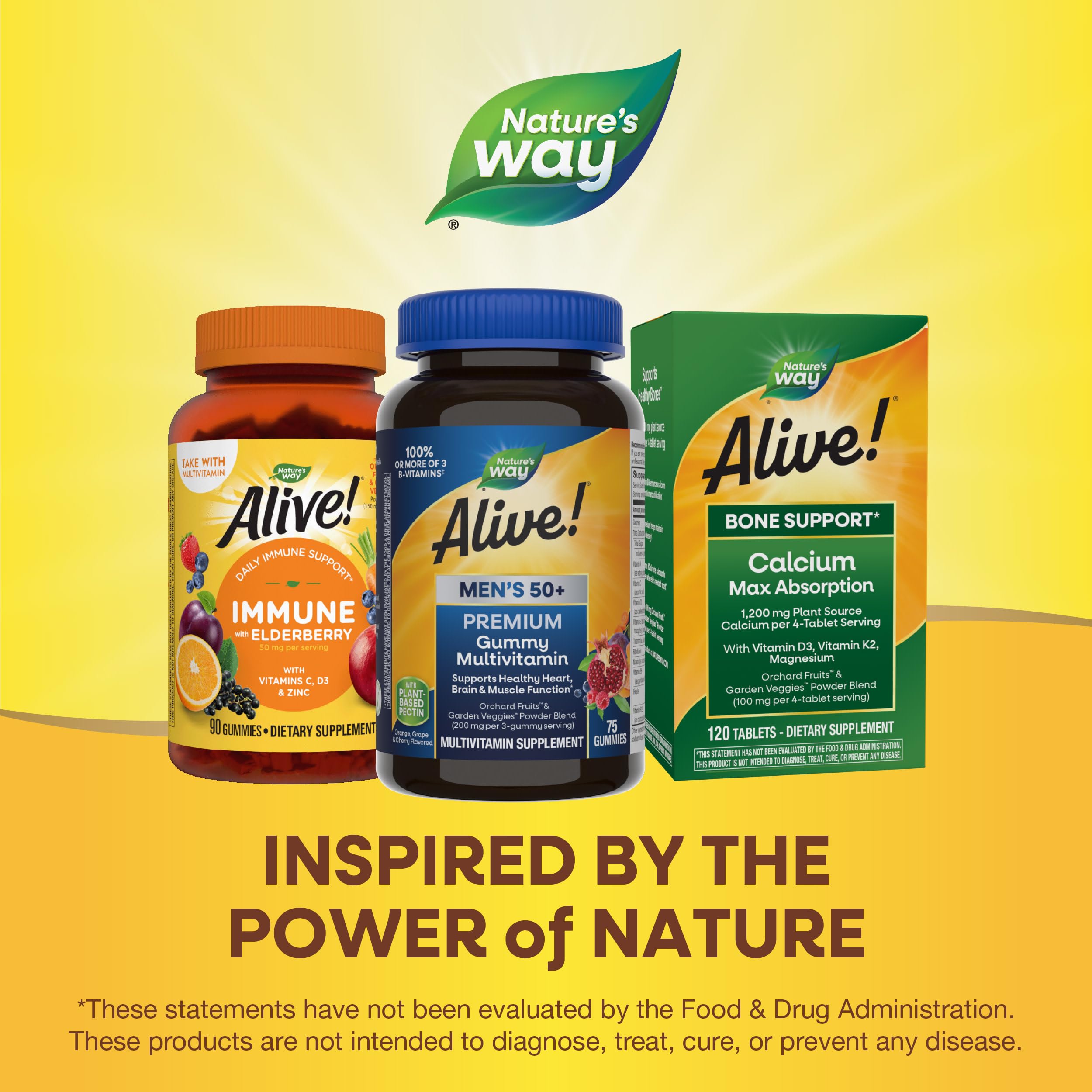 Nature’s Way Alive! Men’s 50+ Premium Gummy Multivitamin, Supports Healthy Heart, Brain & Muscle Function Nature's WayAu supplements