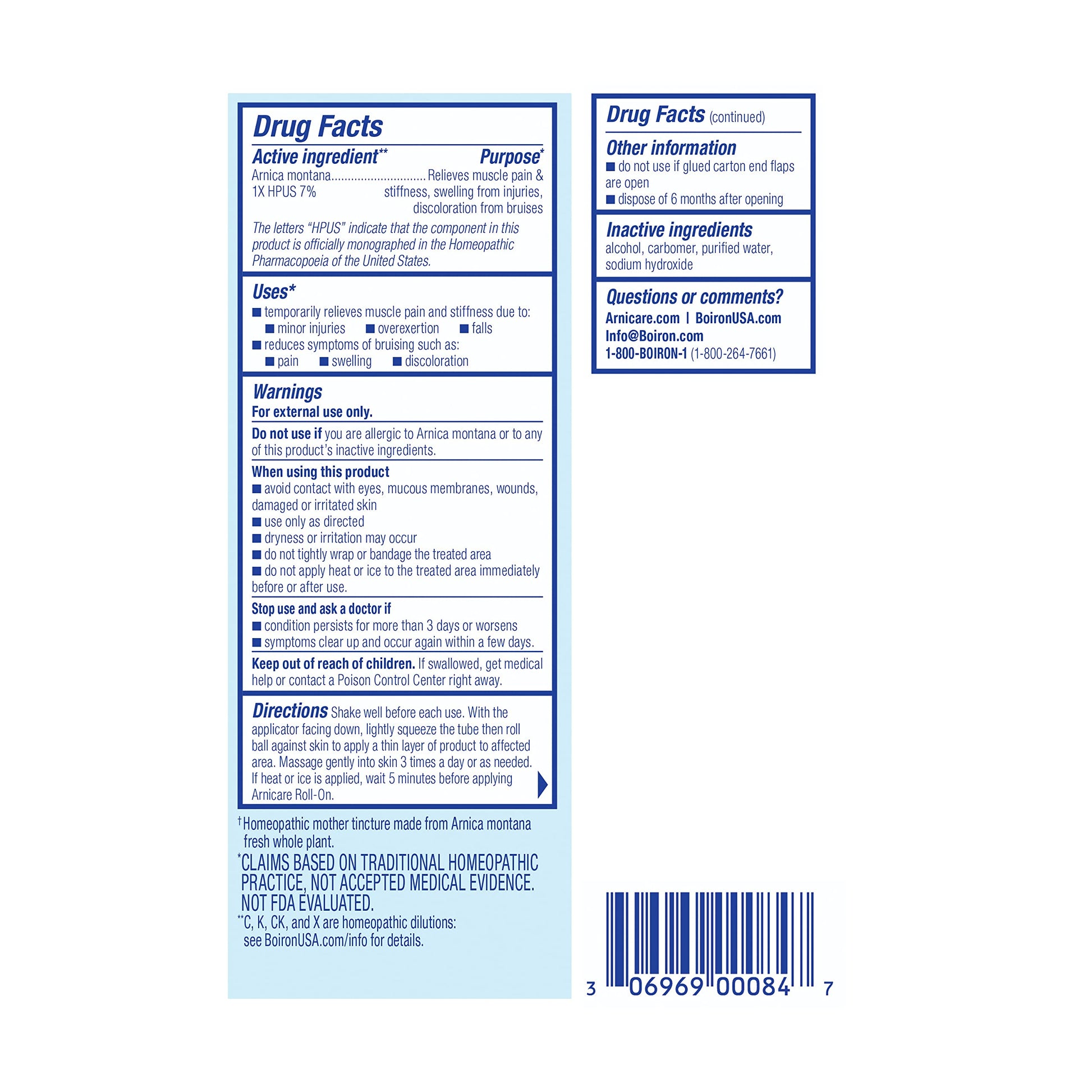 Boiron Arnicare Roll-on gel, for bruising, pain, stiffness, aches, Homeopathic Medicine for Pain Relief, 1.5 Ounce (Pack of 1) BoironAu supplements