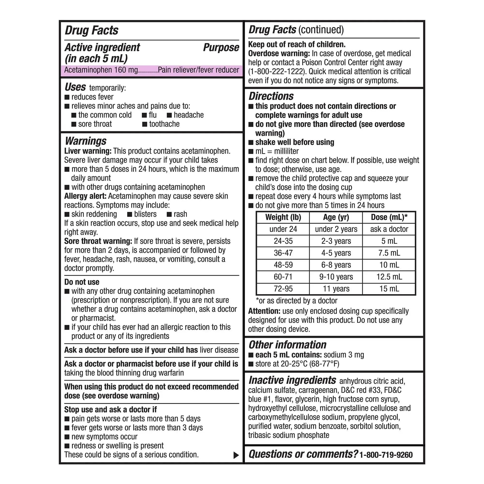 GoodSense Children's Pain and Fever, Acetaminophen 160 mg per 5 mL Oral Suspension, Grape Flavor, 8 FL OZ GoodSenseAu supplements