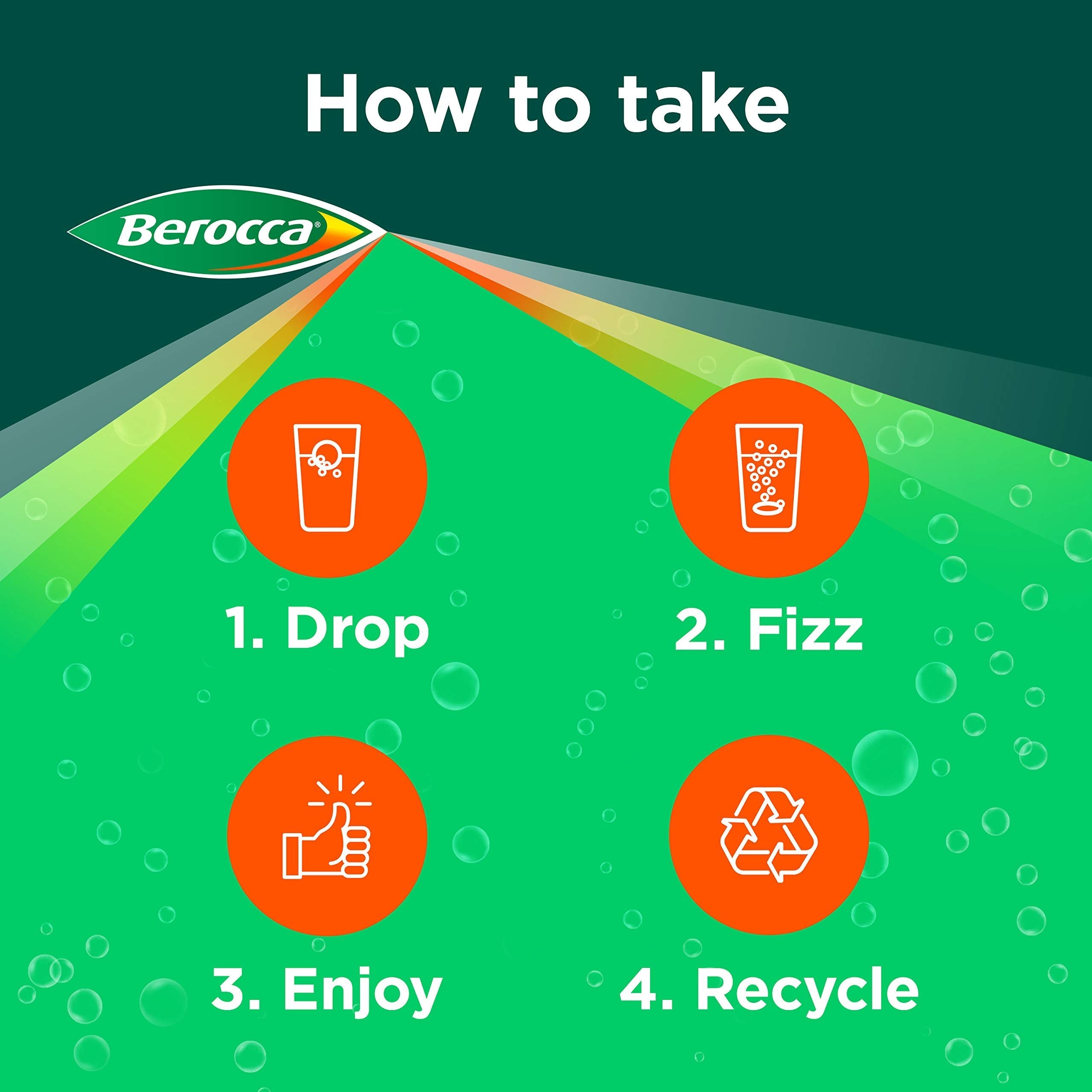 Berocca Vitamin C Effervescent Tablets, with Magnesium, Vitamin B12 and Vitamin B BeroccaUS supplements