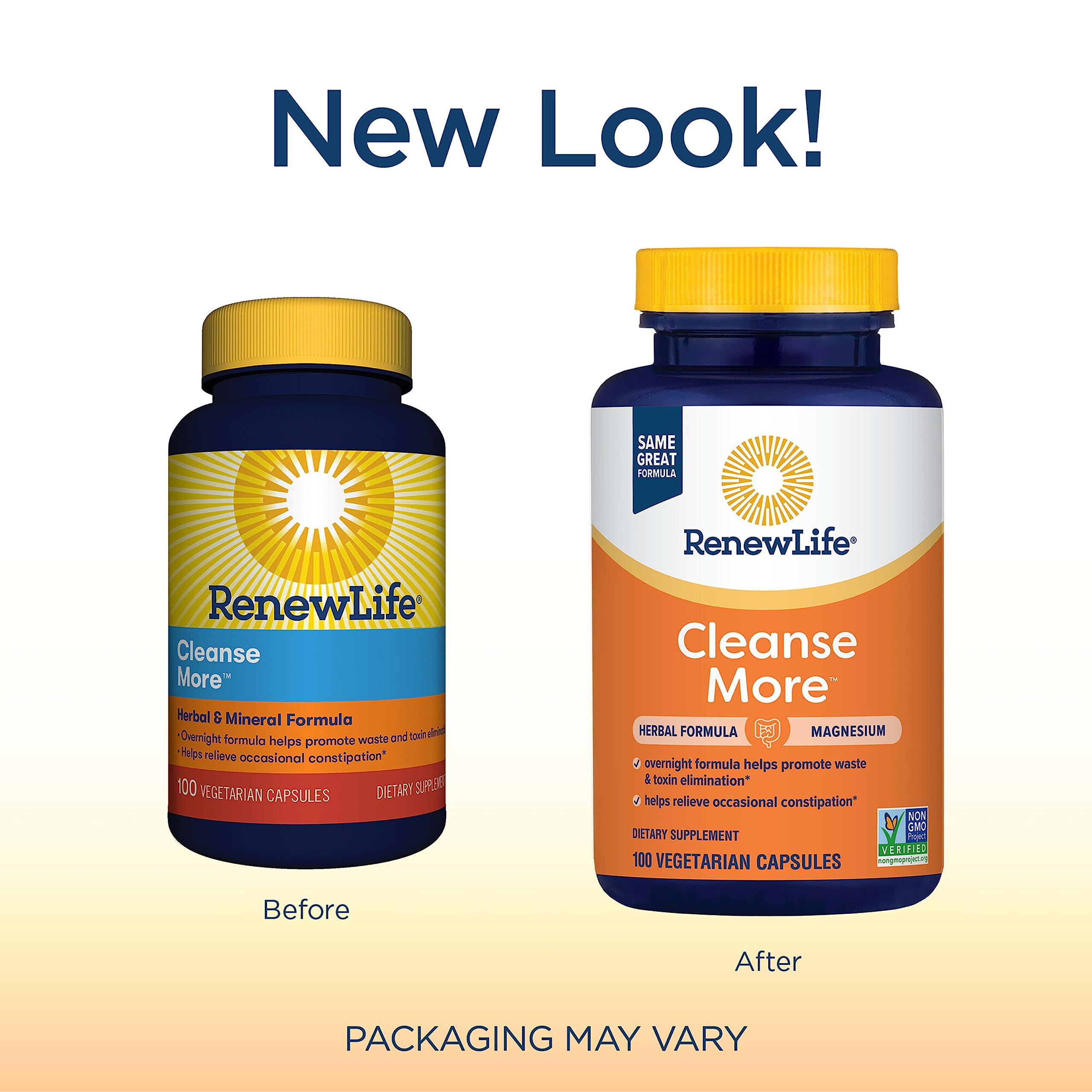 Renew Life Detox Cleanse More, Reduces Bloating and Restores Regularity, Overnight Constipation Relief Renew LifeUS supplements