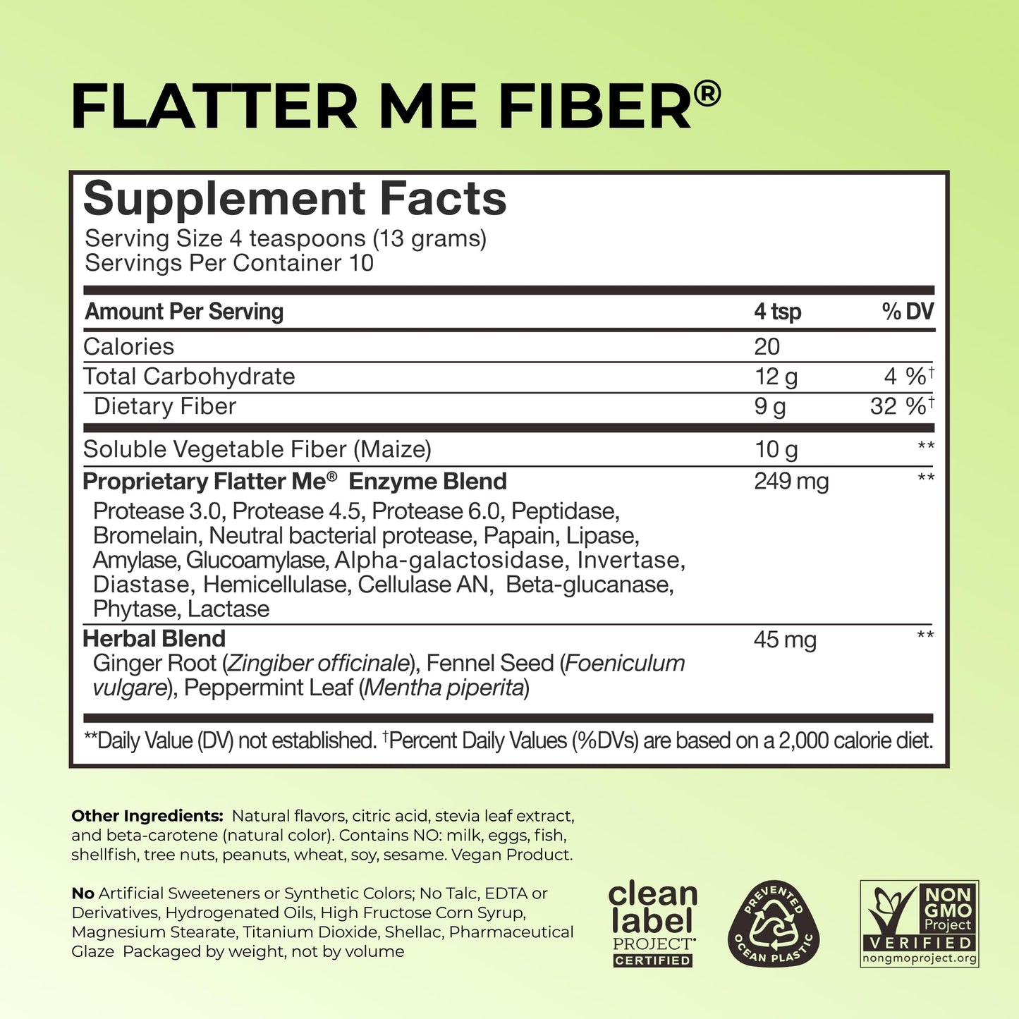 Flatter Me Fiber Booster – Fiber Supplement for Women & Men, Prebiotics & Enzymes for Weight Support, Reduce Bloating HUMUS supplements