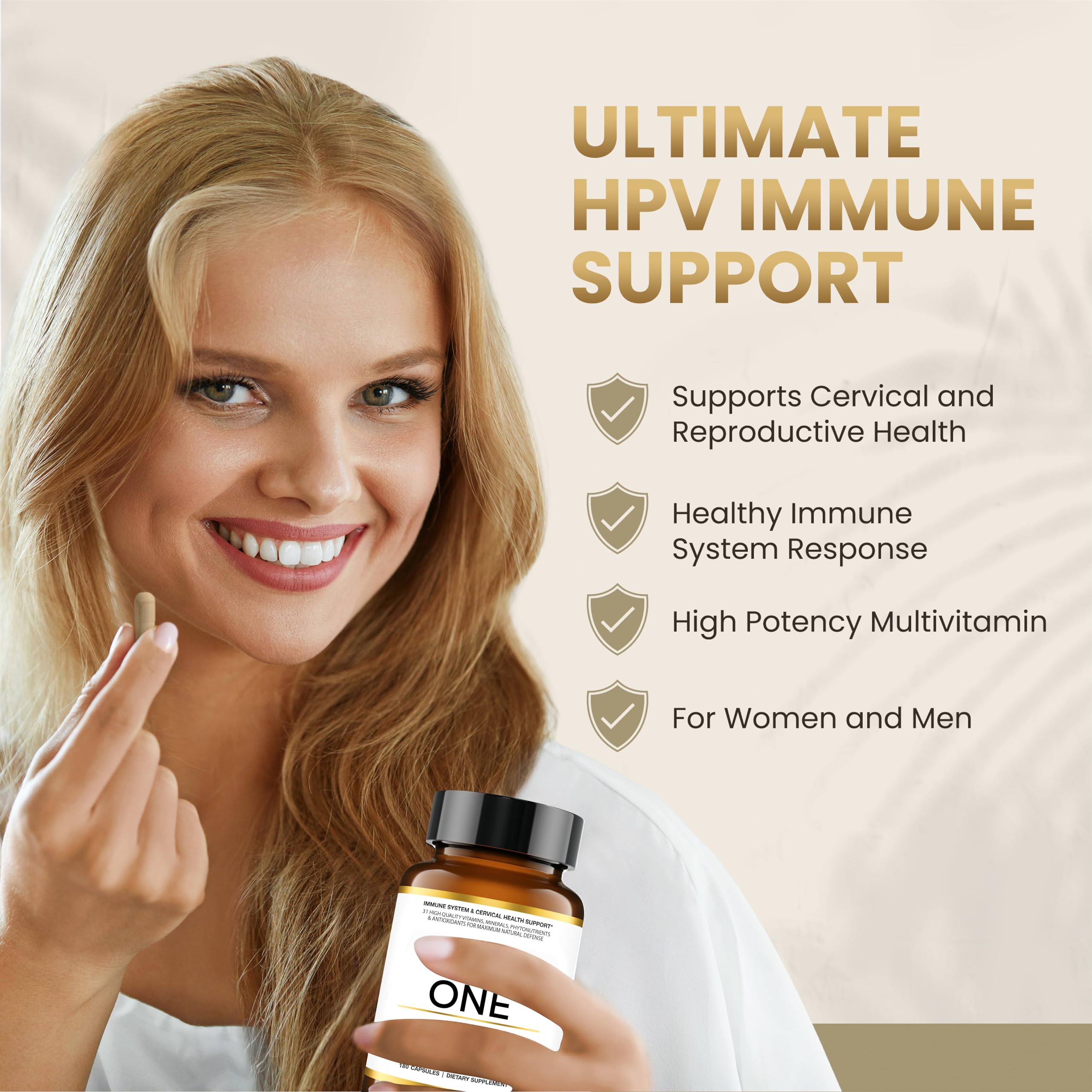 HPD Rx ONE Immunity Boost Multivitamin | HPV Supplements for Women and Men, 2 Pack HPD RxUS supplements
